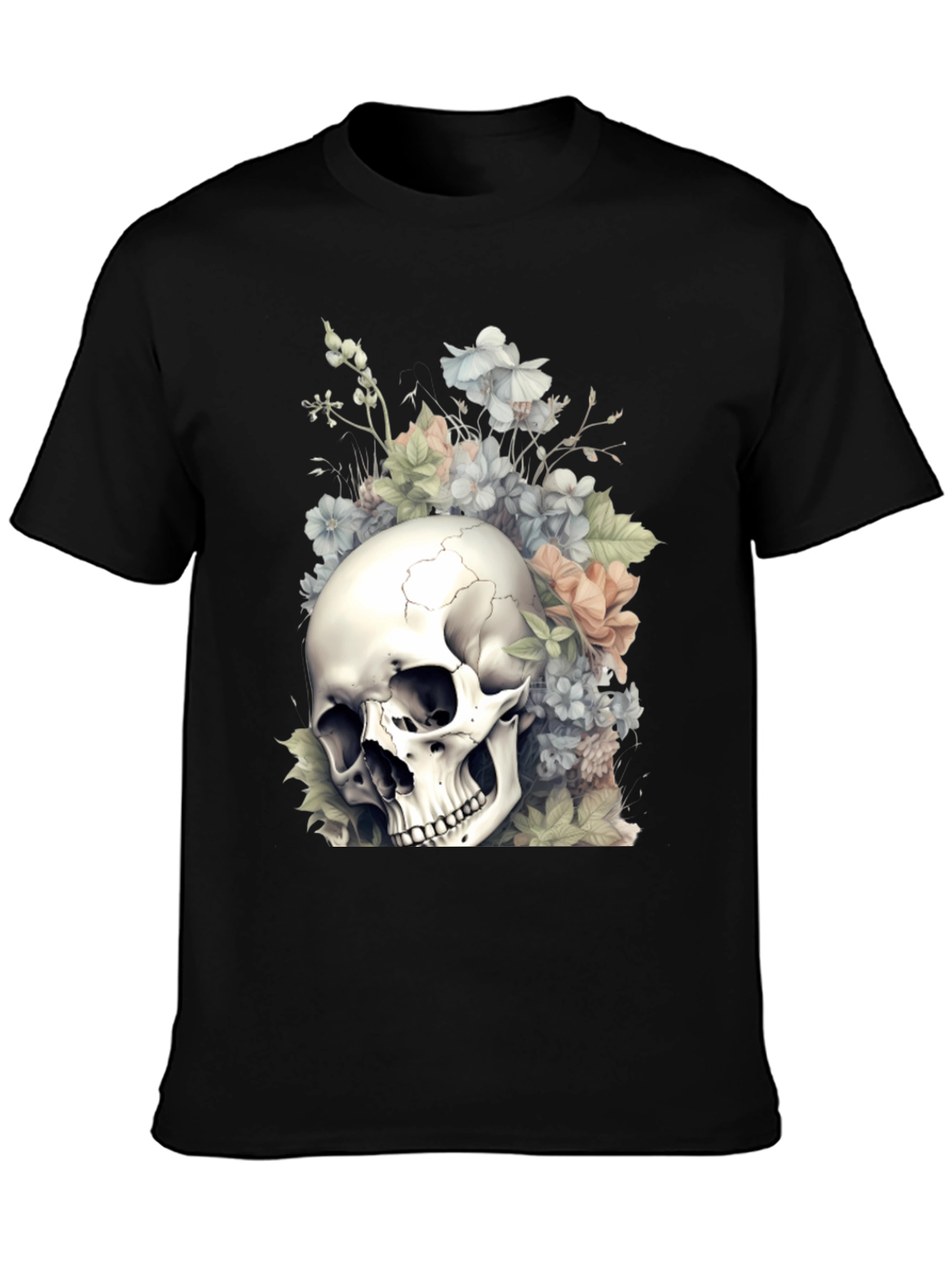 Skull & Flowers Graphic Tee