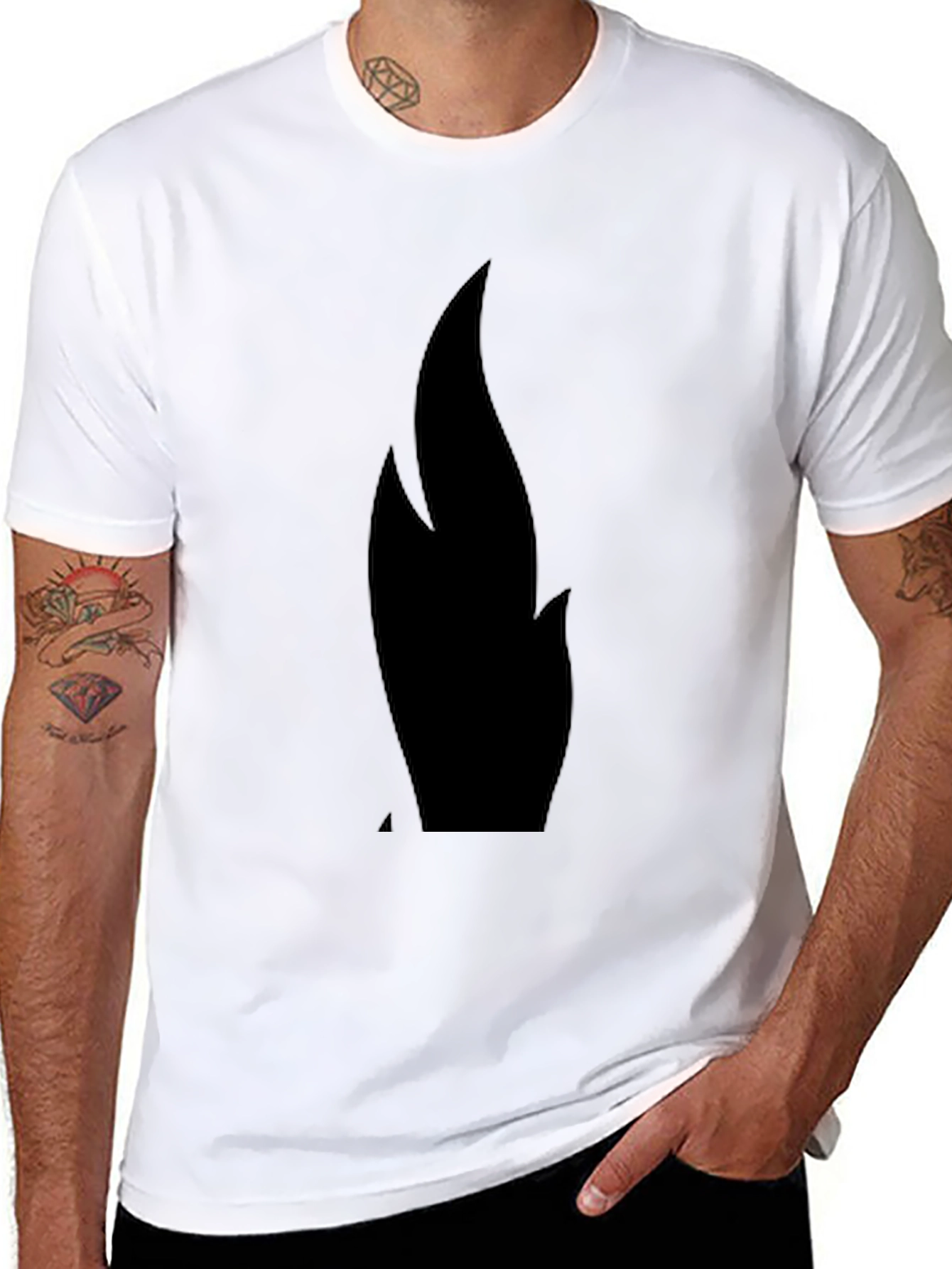 Flame Graphic Black T-Shirt