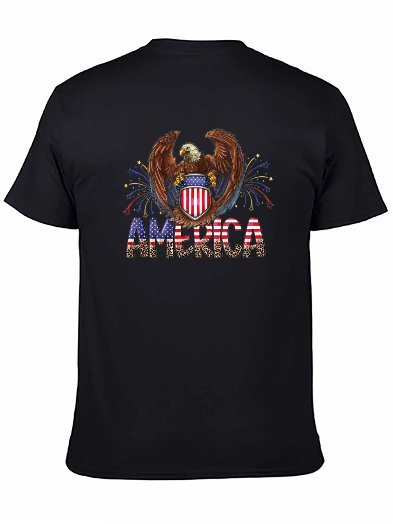 Patriotic Eagle America Graphic T-Shirt