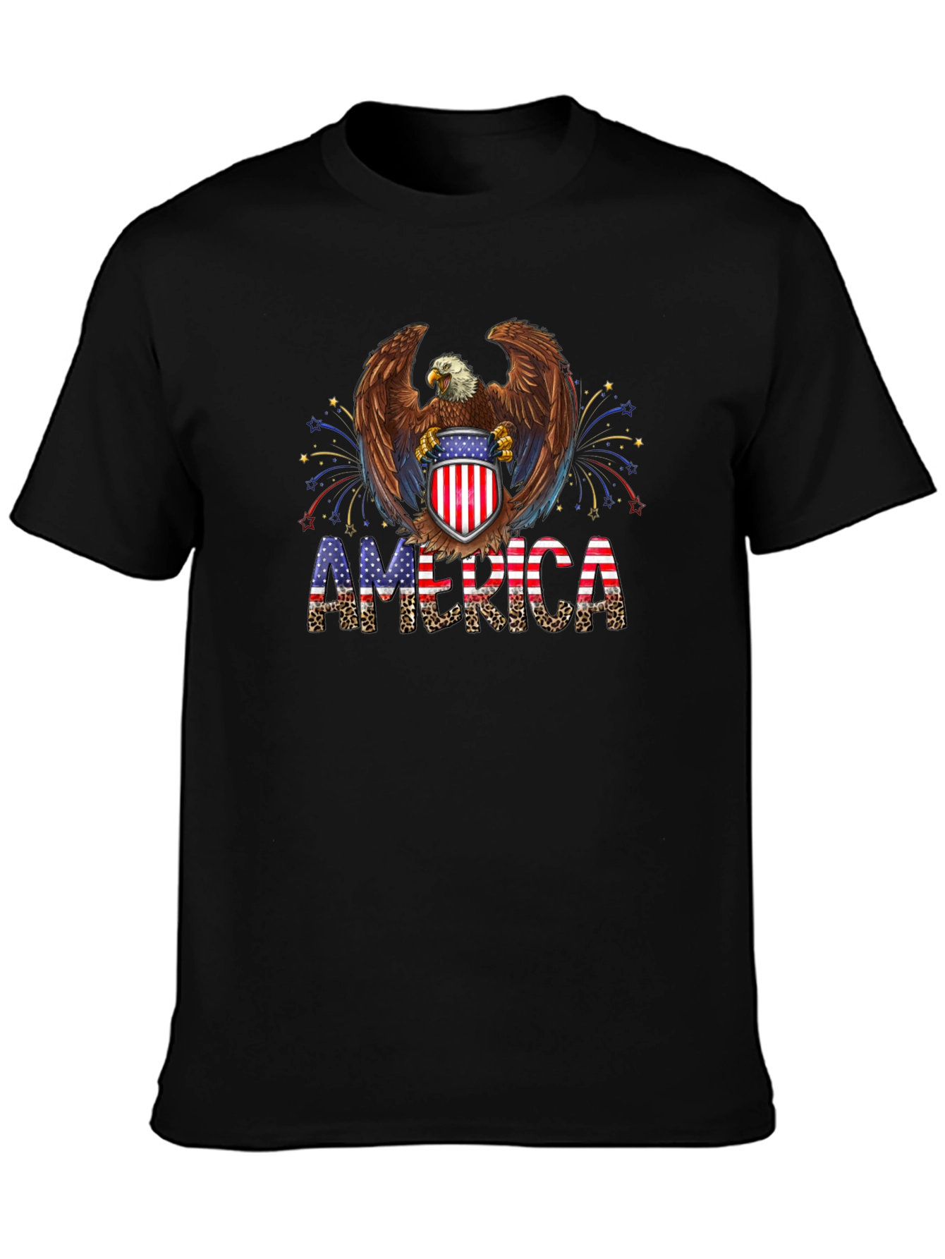 Patriotic Eagle America Graphic T-Shirt