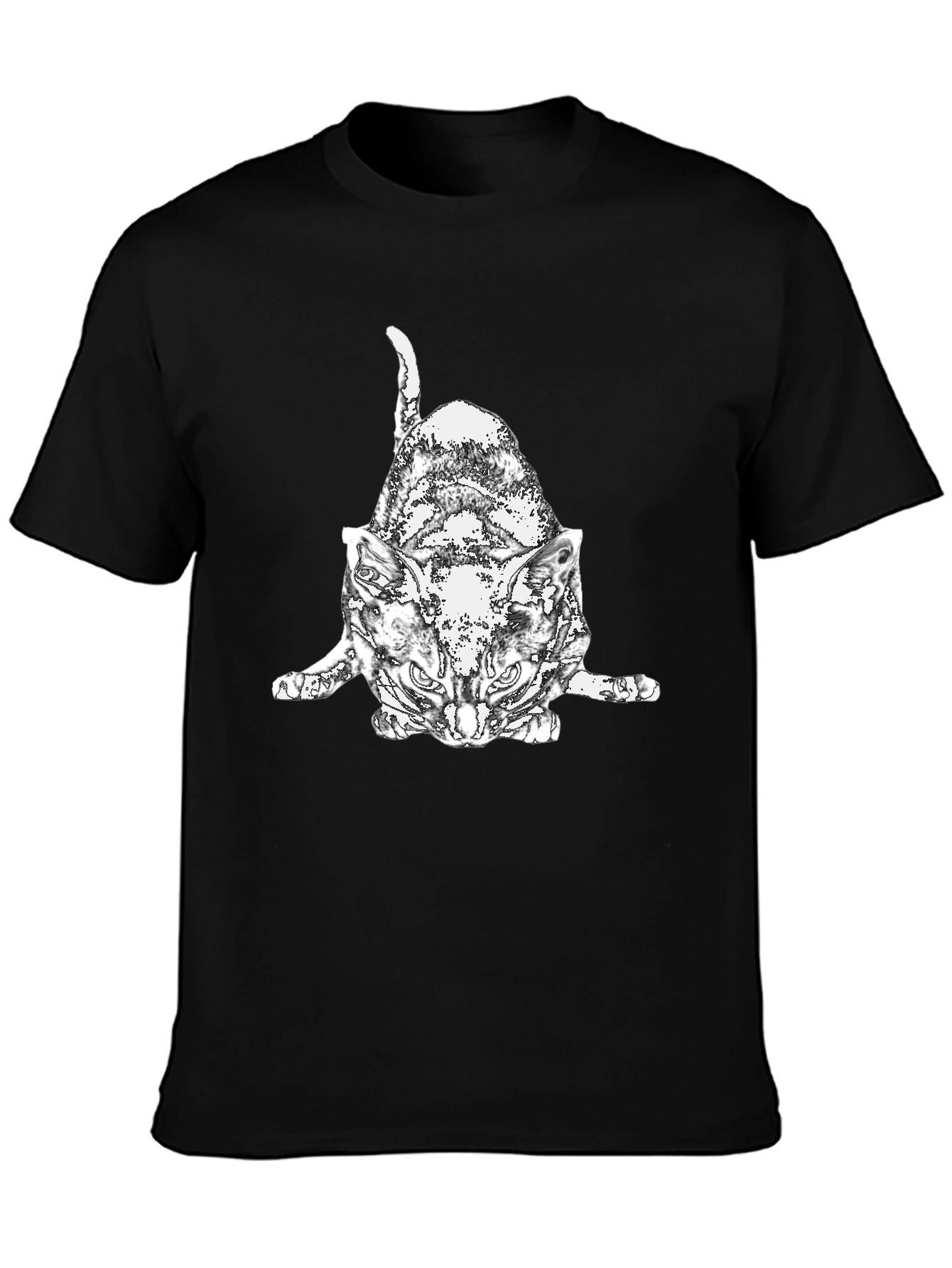 Cool Cat Graphic T-Shirt - Black