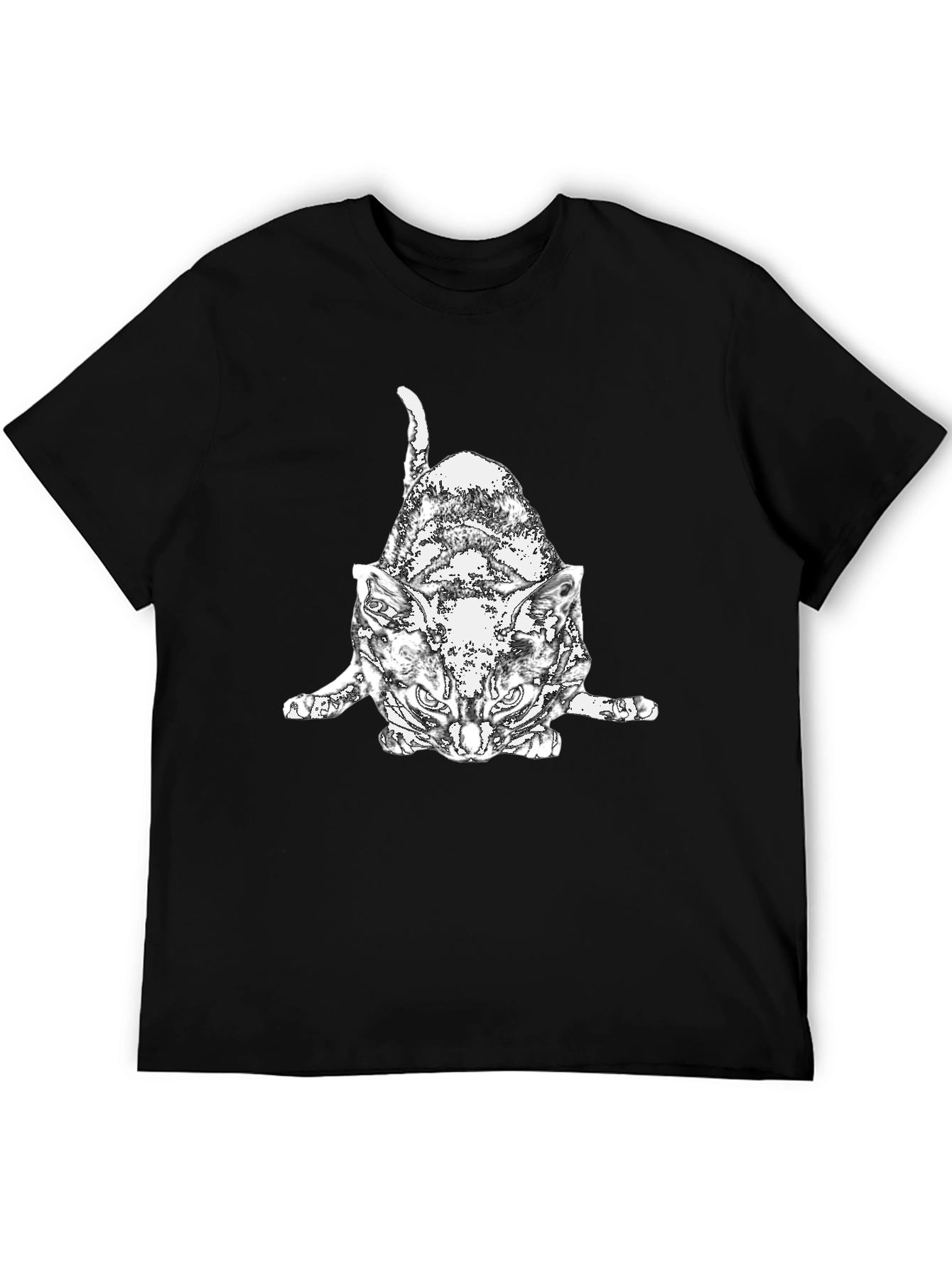 Cool Cat Graphic T-Shirt - Black