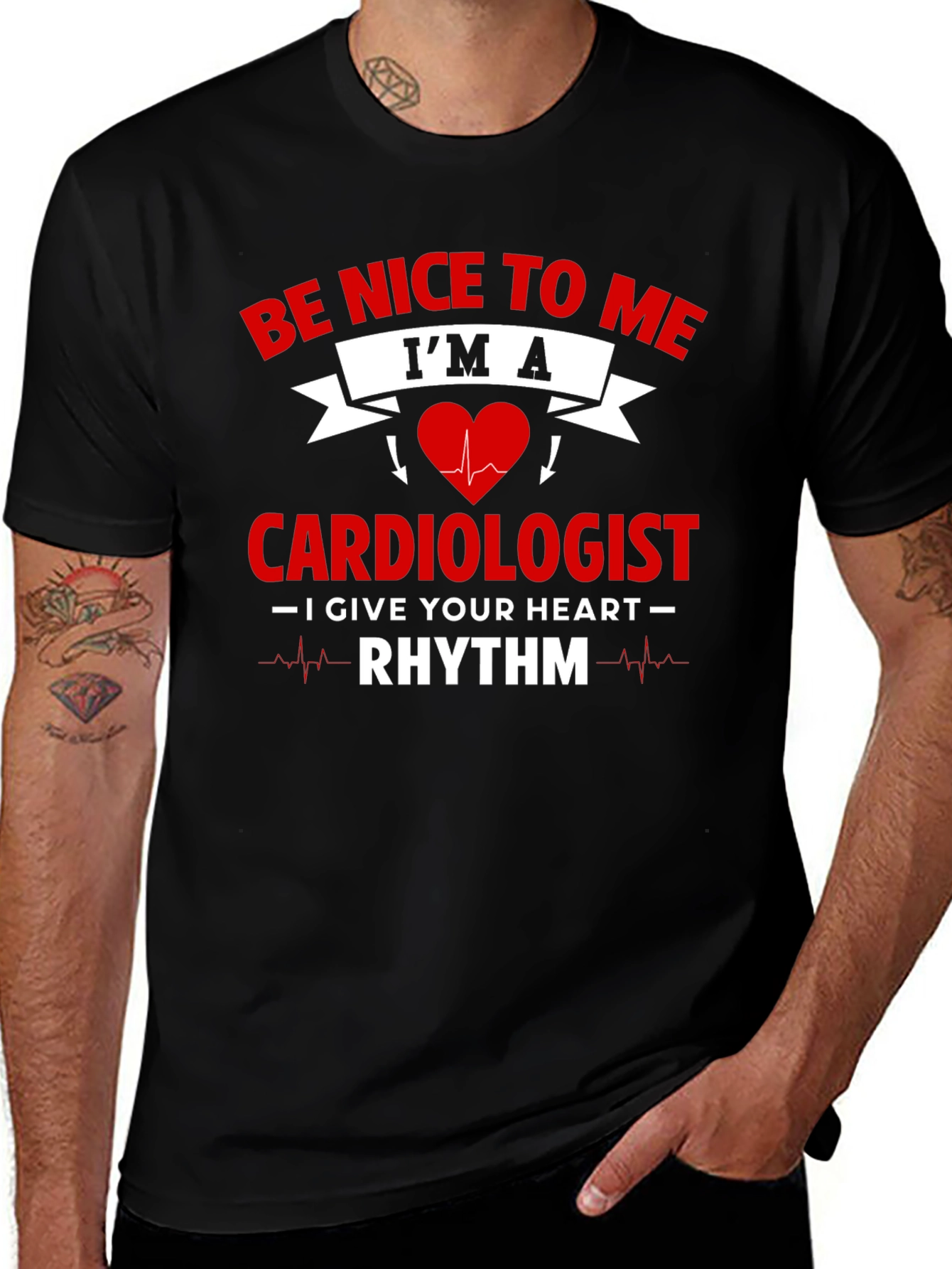 Cardiologist Rhythm Heartbeat Graphic T-Shirt