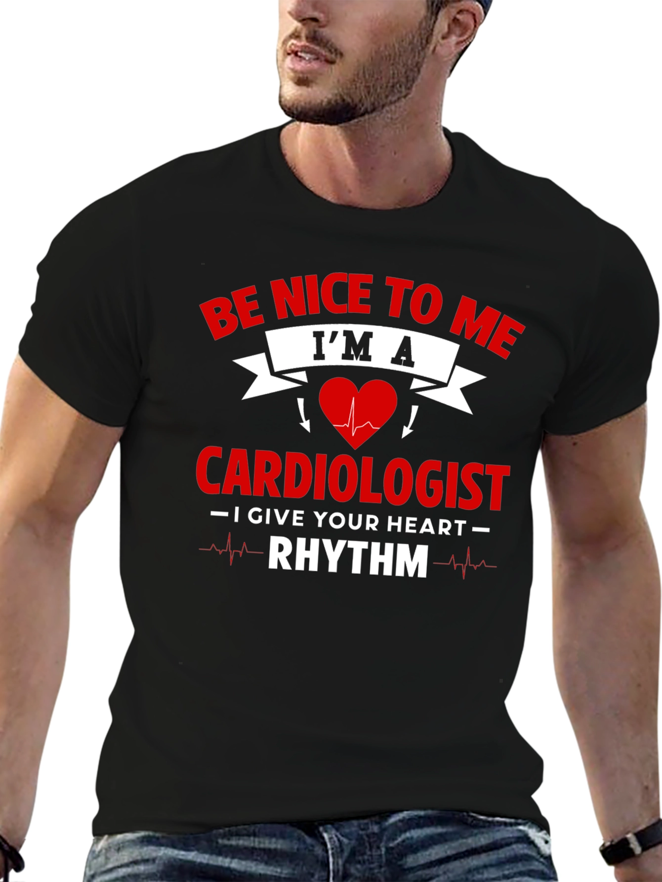 Cardiologist Rhythm Heartbeat Graphic T-Shirt