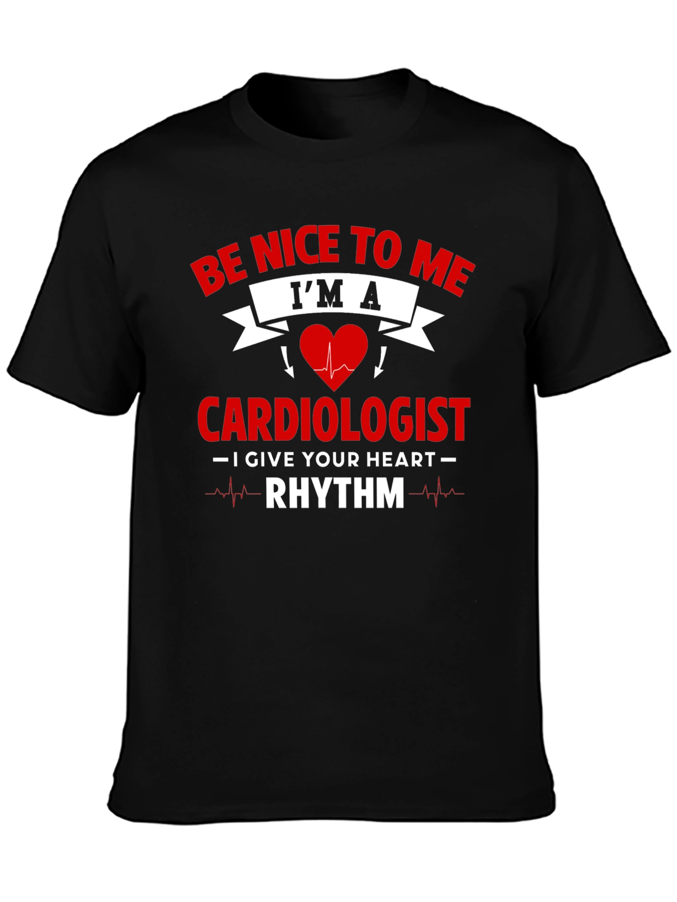 Cardiologist Rhythm Heartbeat Graphic T-Shirt