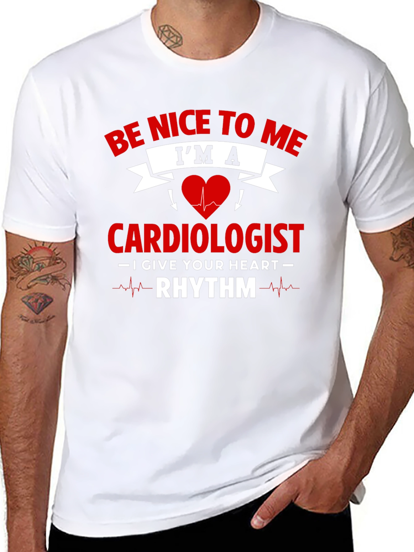 Cardiologist Rhythm Heartbeat Graphic T-Shirt