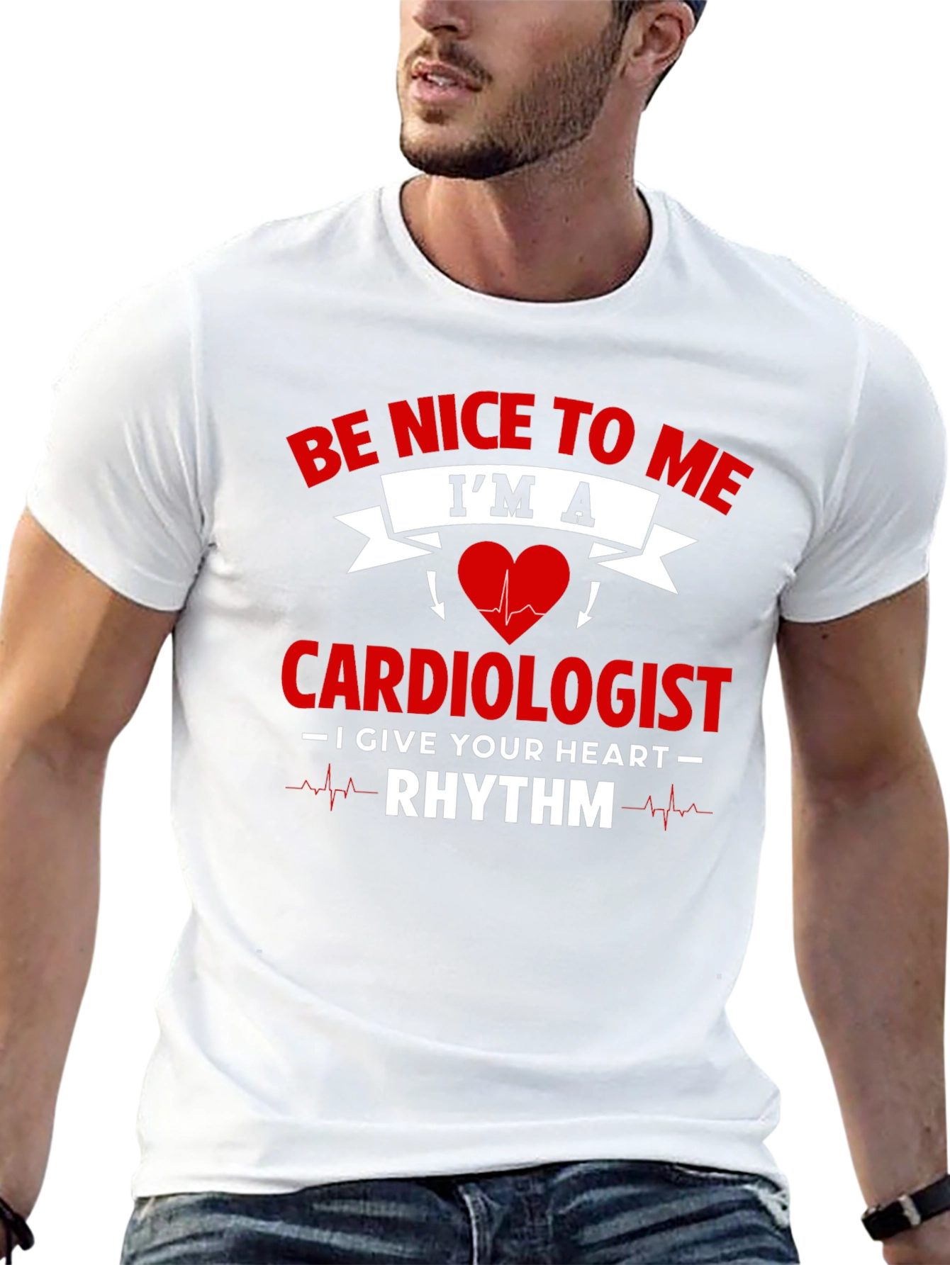 Cardiologist Rhythm Heartbeat Graphic T-Shirt