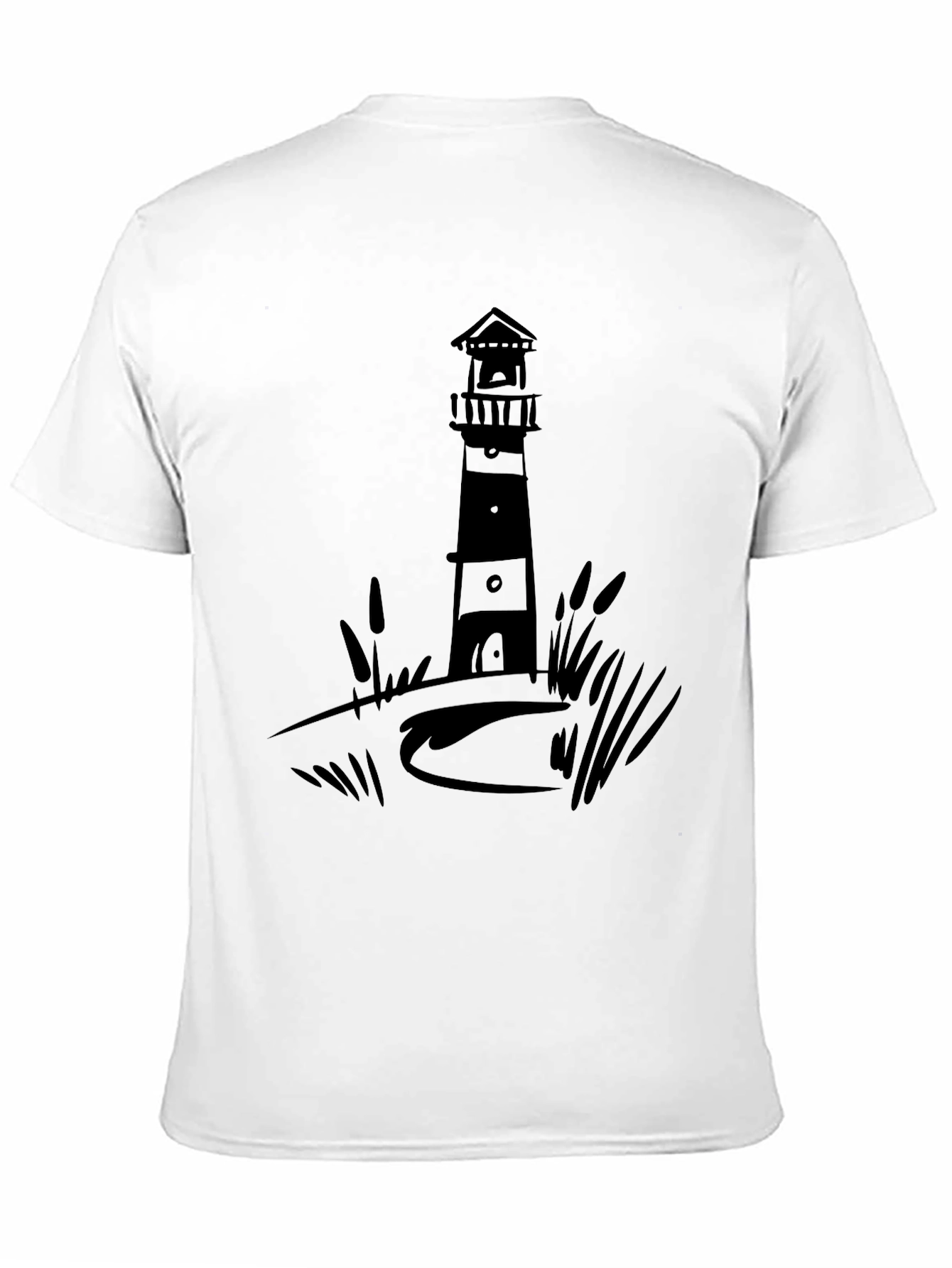 Lighthouse Graphic Tee - Black Casual Shirt