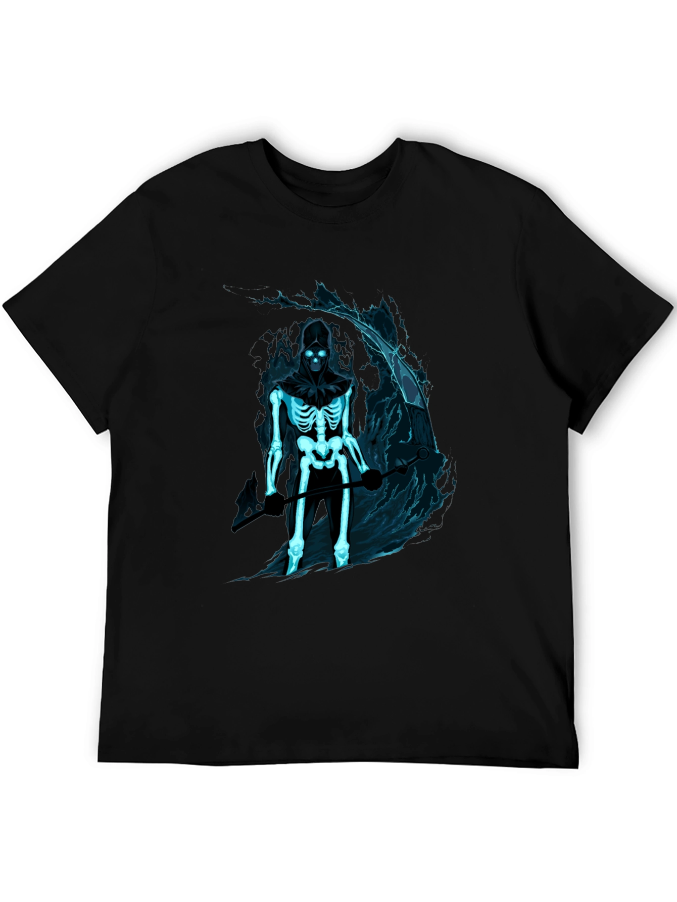 Grim Reaper Skeleton Black Graphic Tee