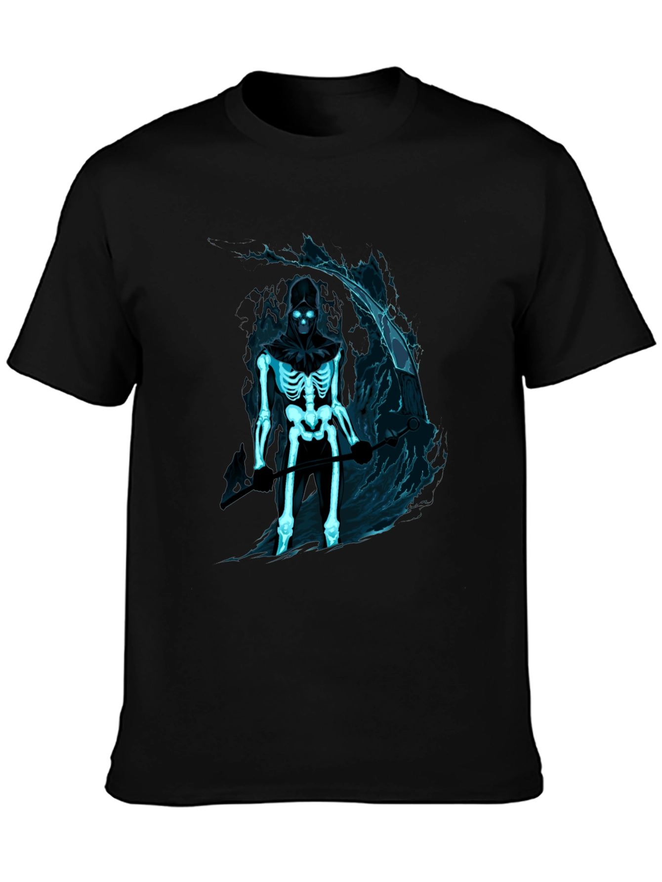 Grim Reaper Skeleton Black Graphic Tee