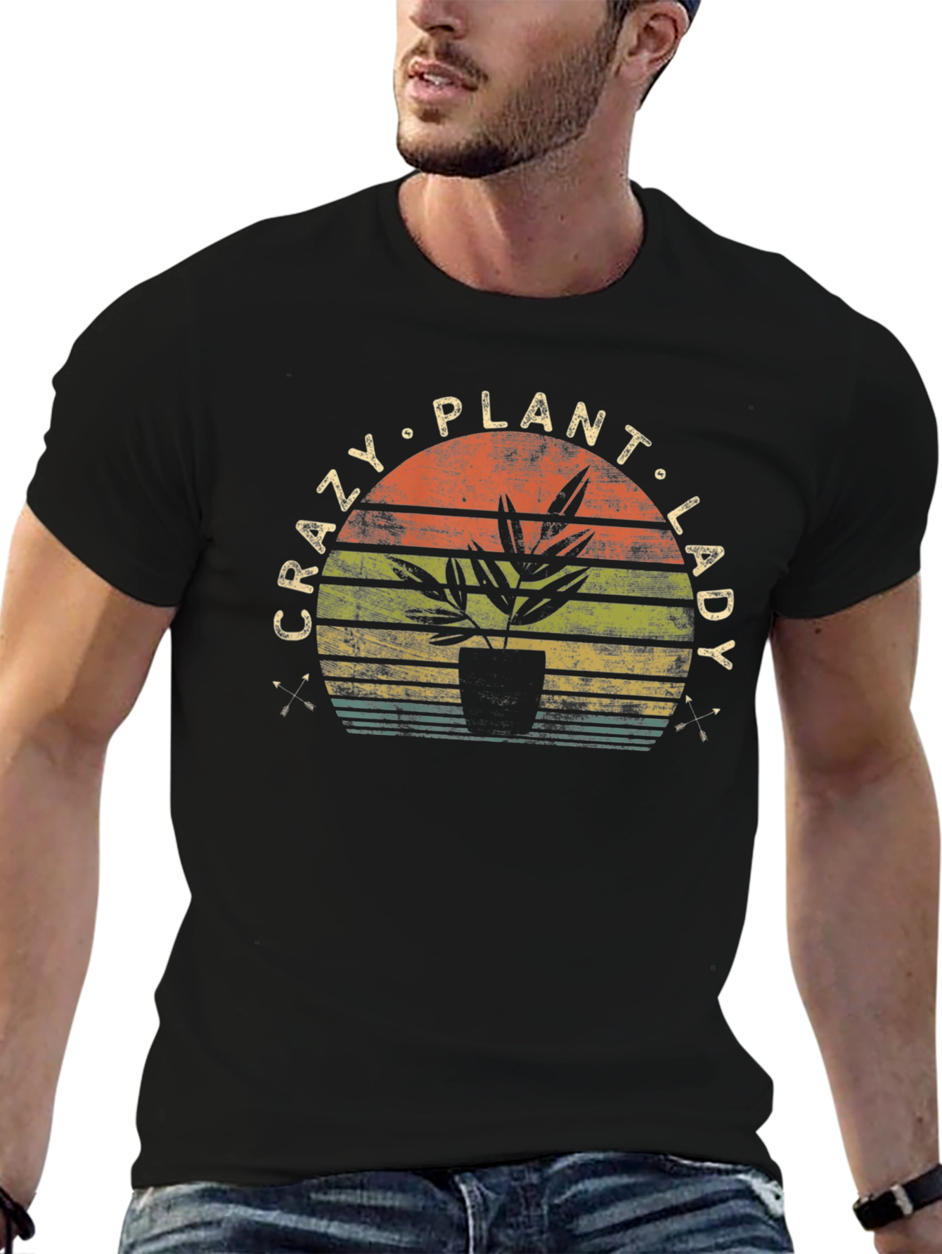 Crazy Plant Lady T-Shirt - Retro Style