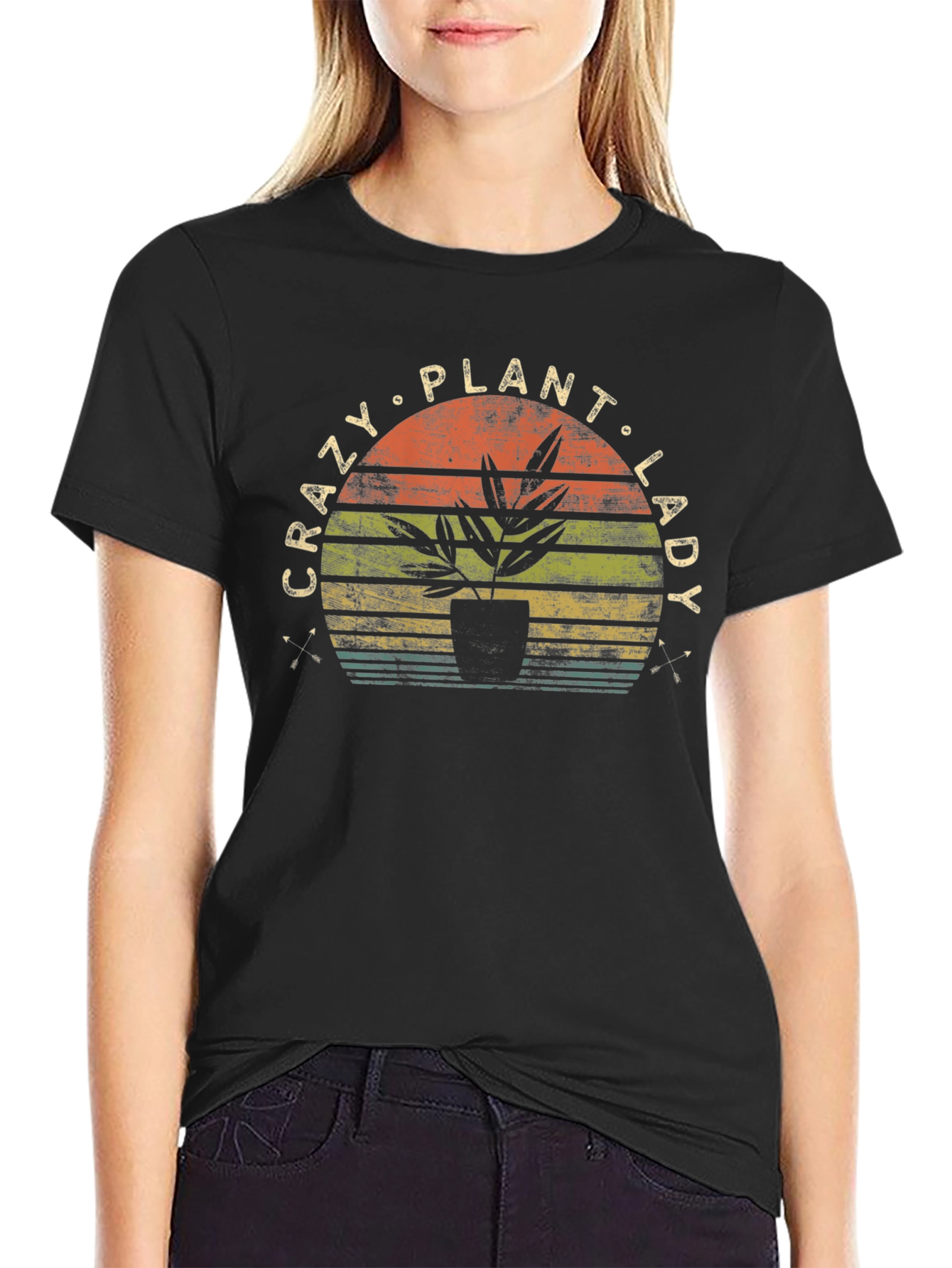 Crazy Plant Lady T-Shirt - Retro Style