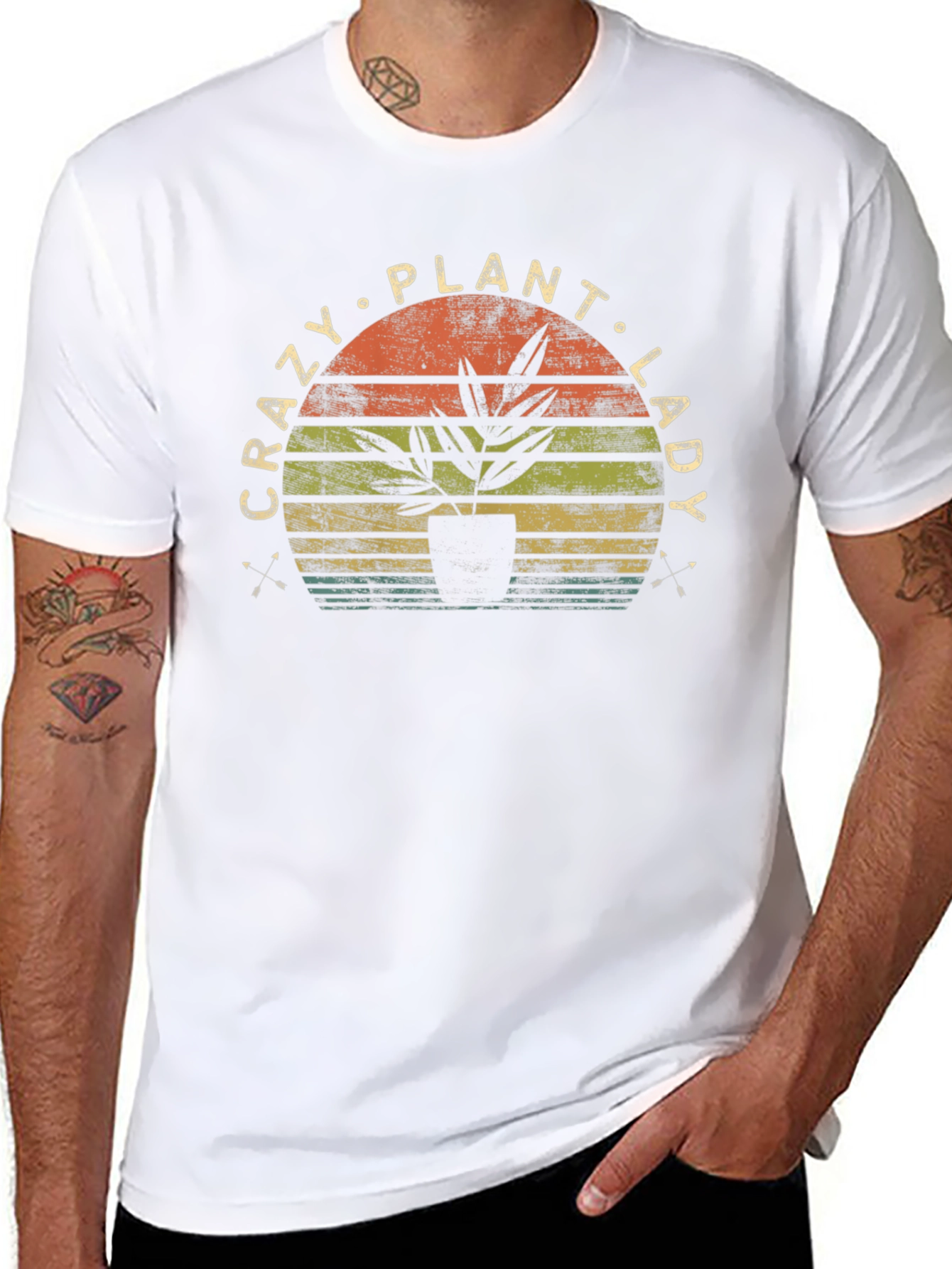 Crazy Plant Lady T-Shirt - Retro Style