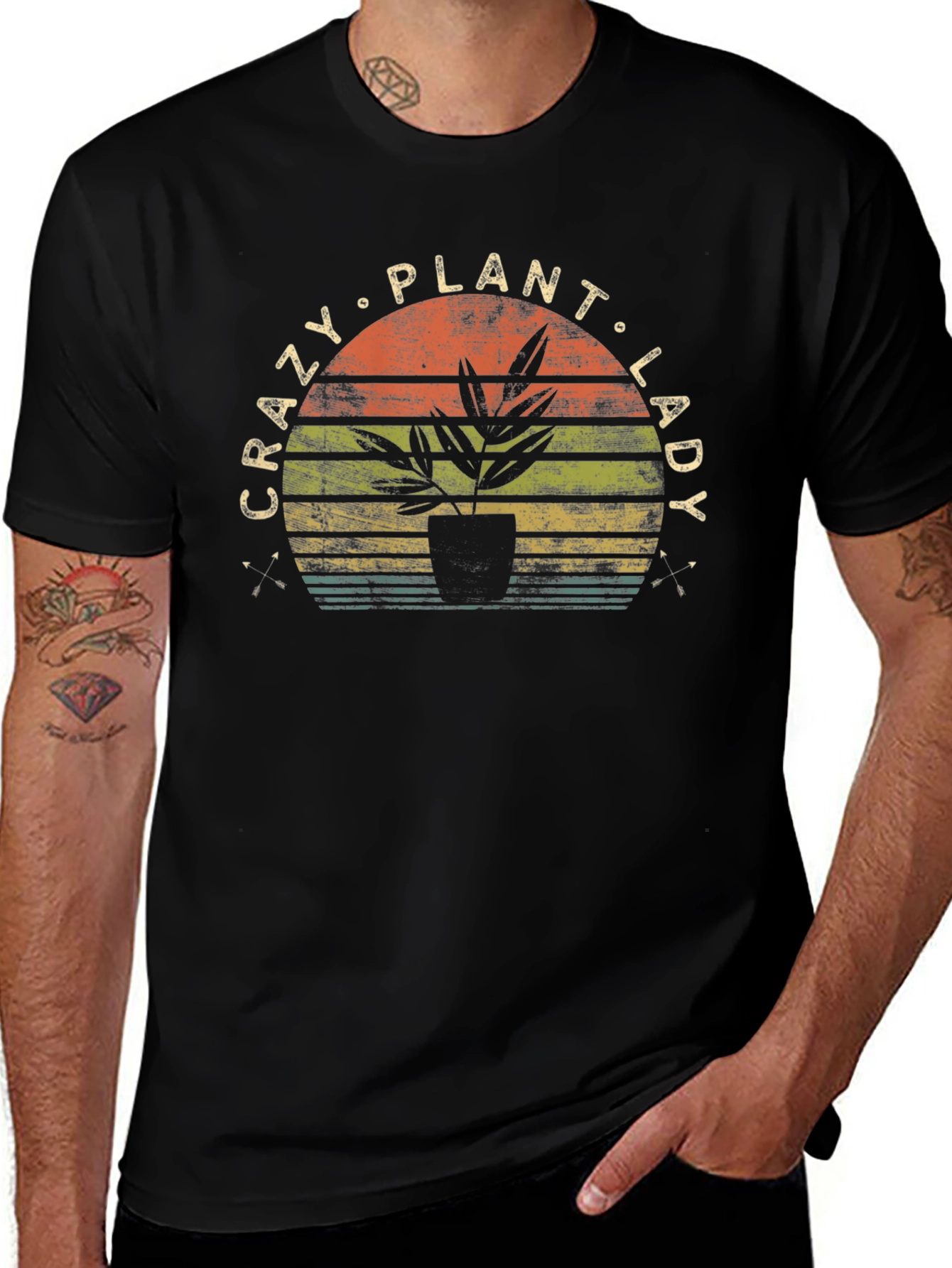 Crazy Plant Lady T-Shirt - Retro Style