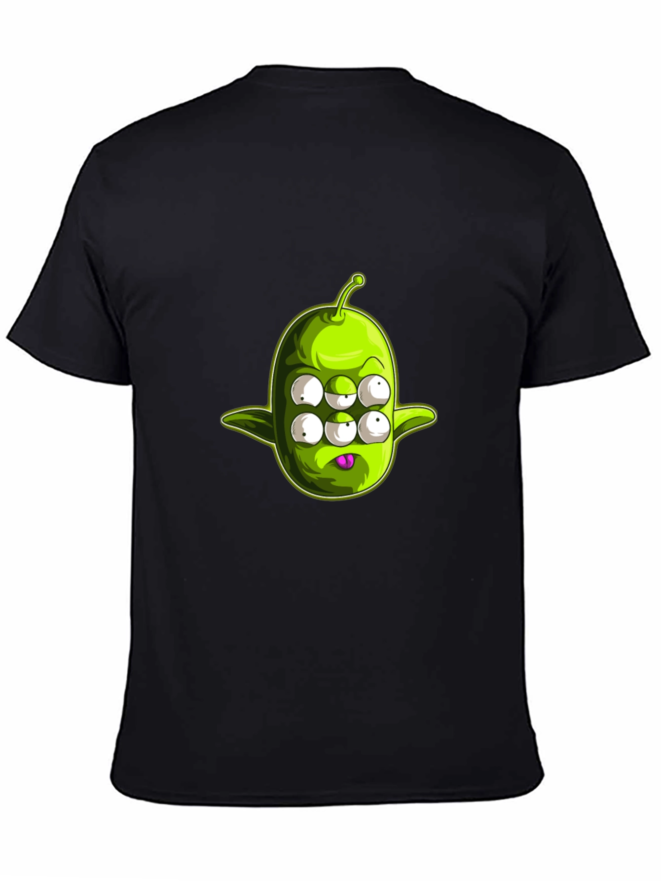 Six-Eyed Alien Graphic T-Shirt - Black