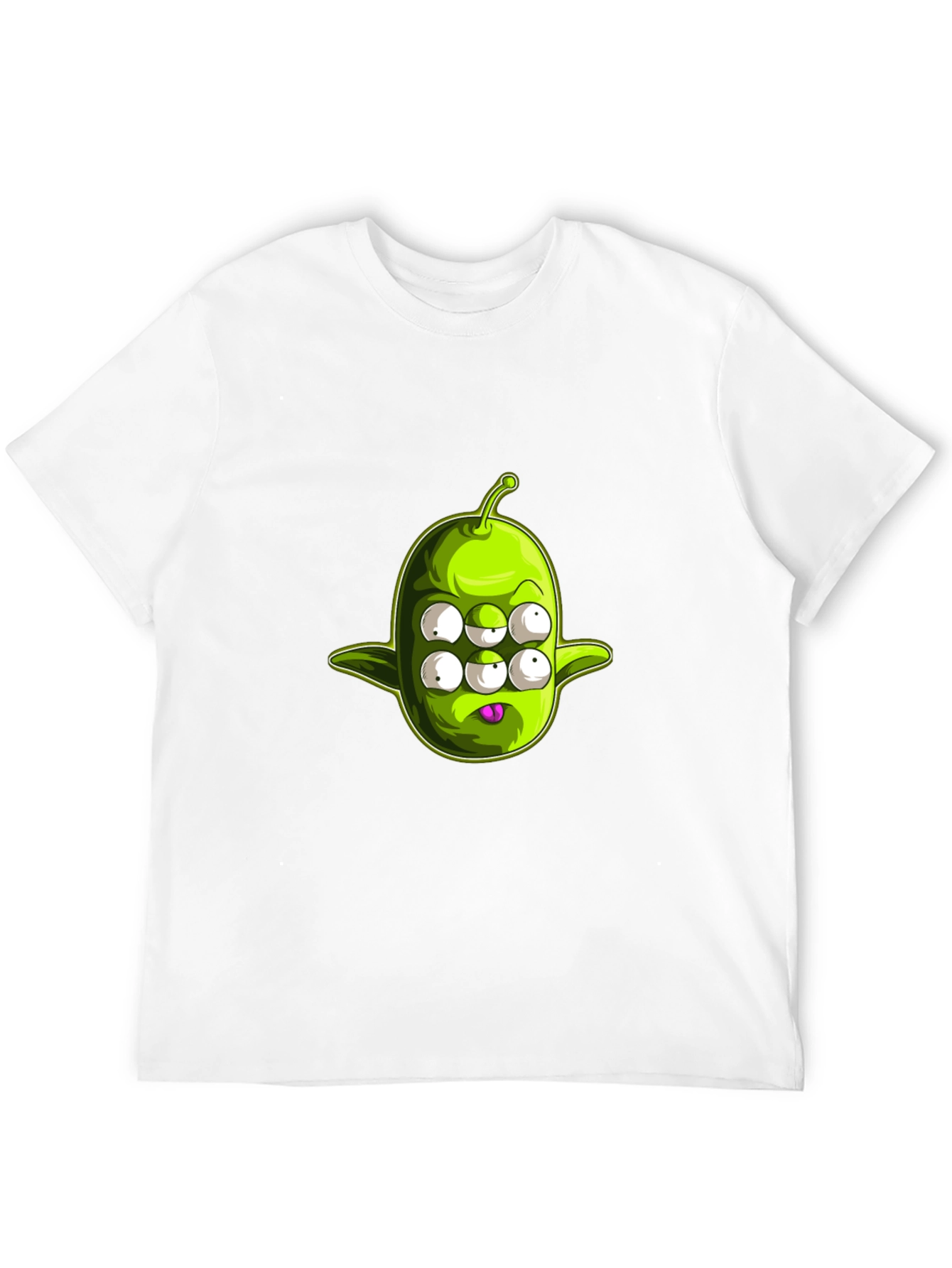 Six-Eyed Alien Graphic T-Shirt - Black