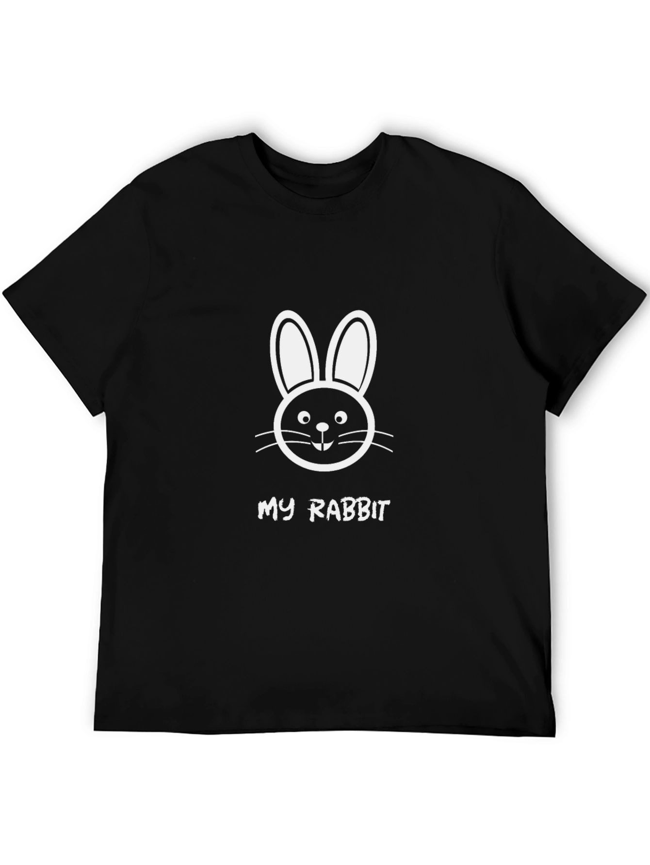 My Rabbit Graphic T-Shirt - Black Crew Neck