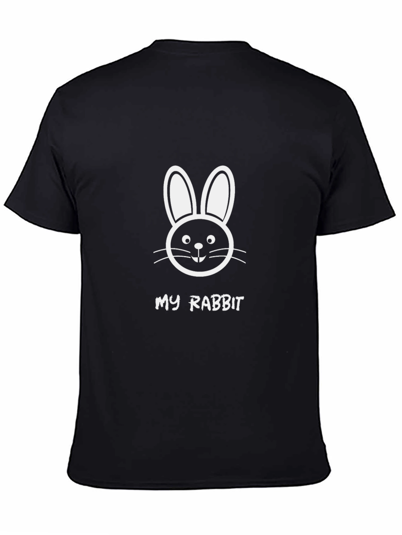 My Rabbit Graphic T-Shirt - Black Crew Neck