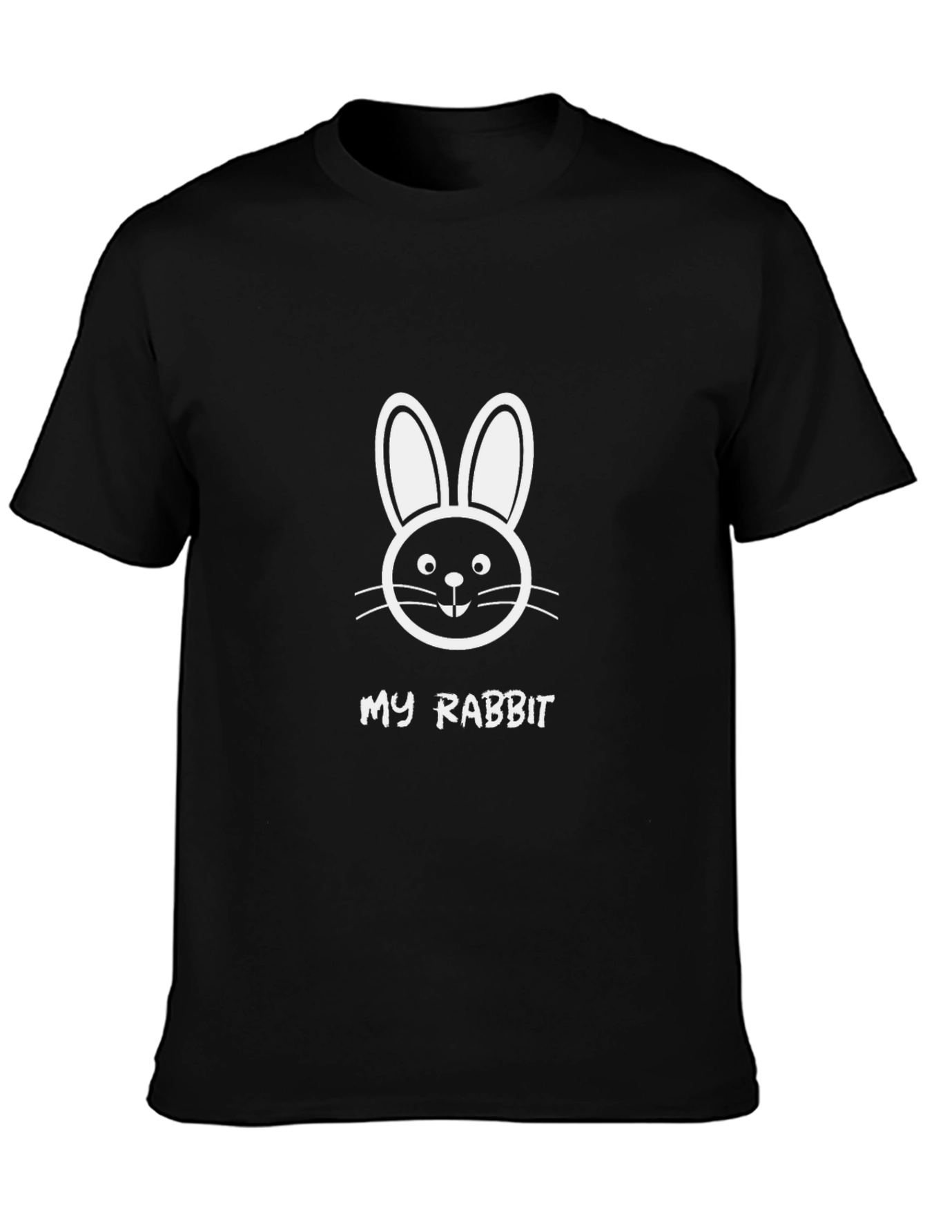 My Rabbit Graphic T-Shirt - Black Crew Neck