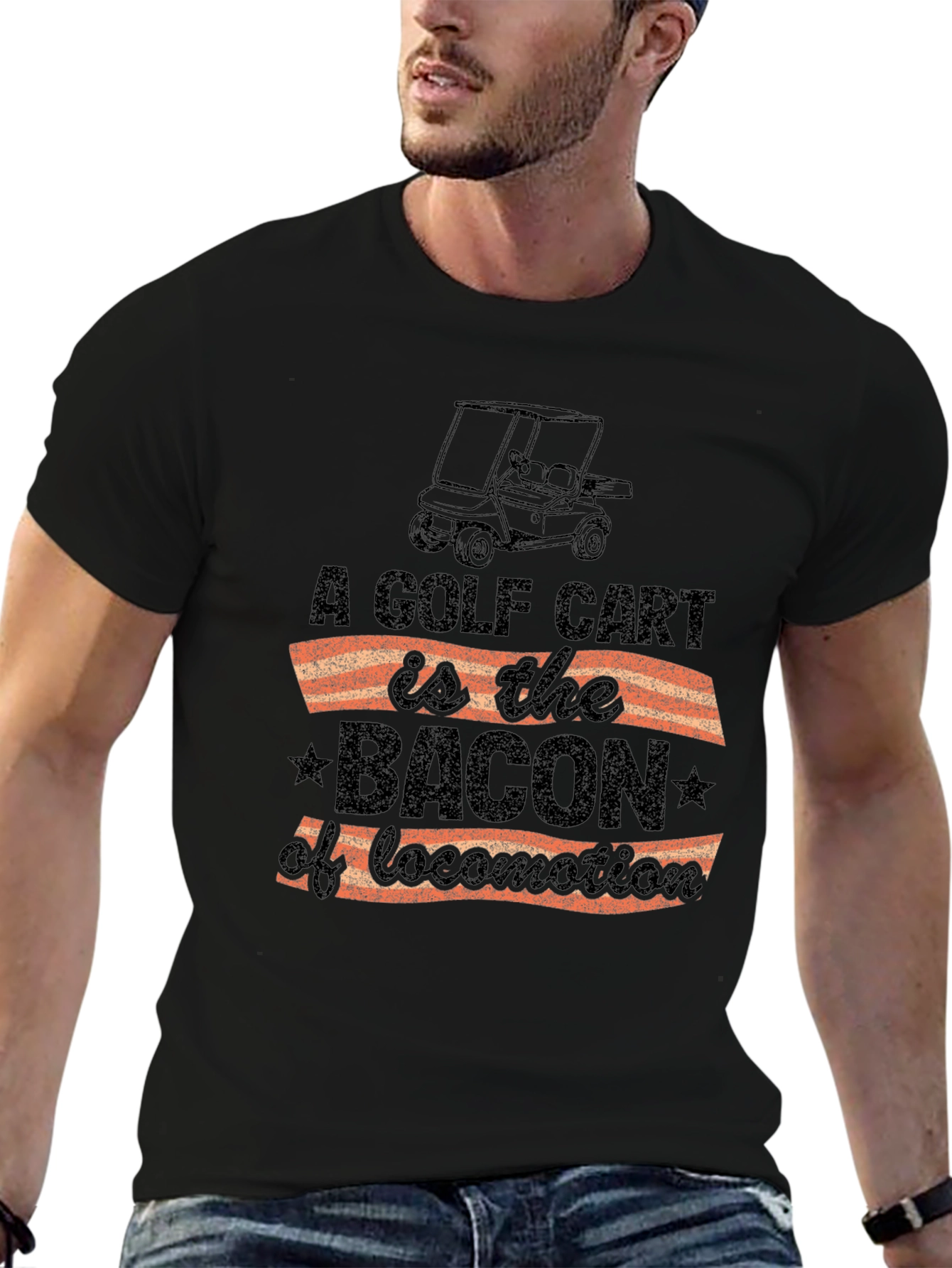 Golf Cart Bacon T-Shirt