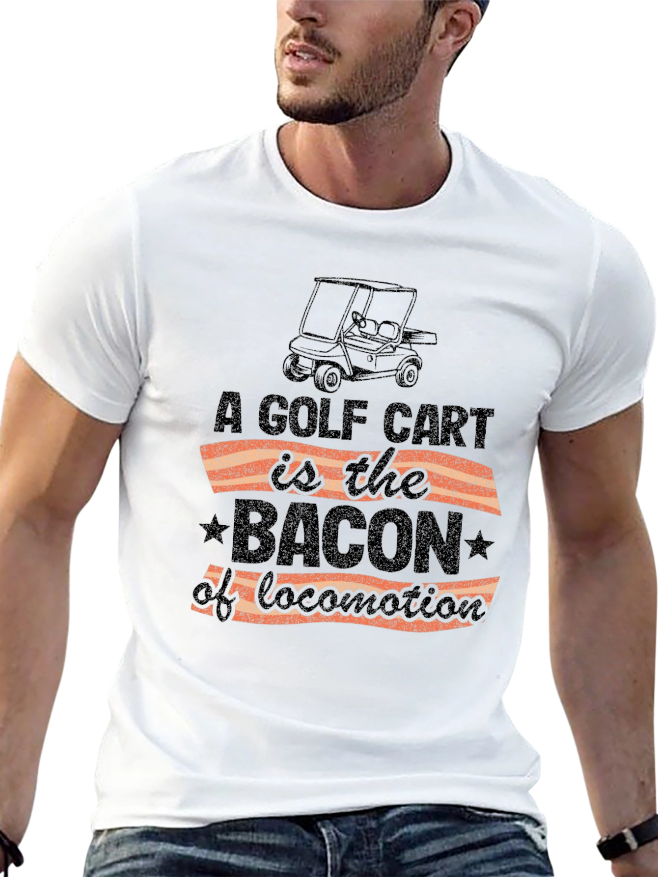Golf Cart Bacon T-Shirt