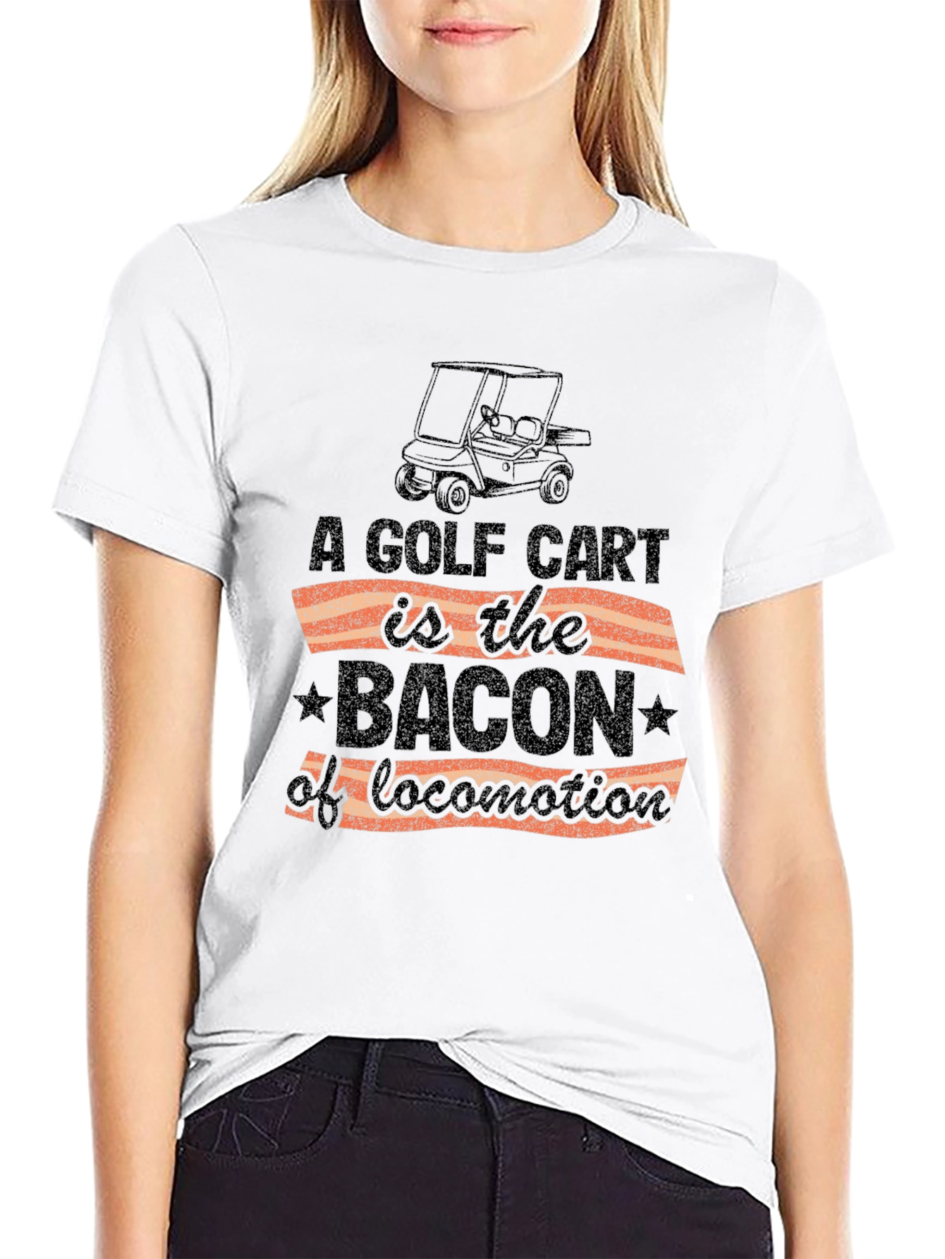 Golf Cart Bacon T-Shirt