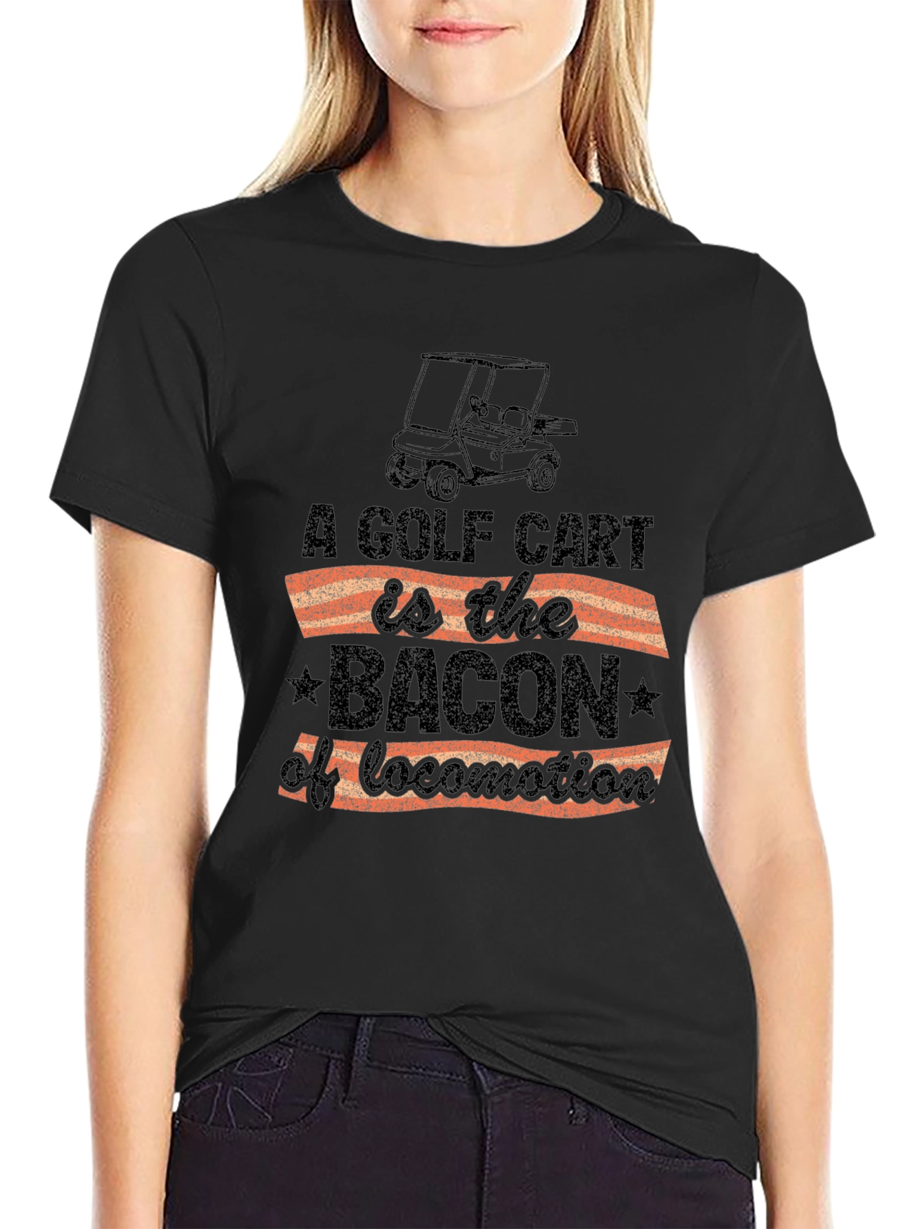 Golf Cart Bacon T-Shirt