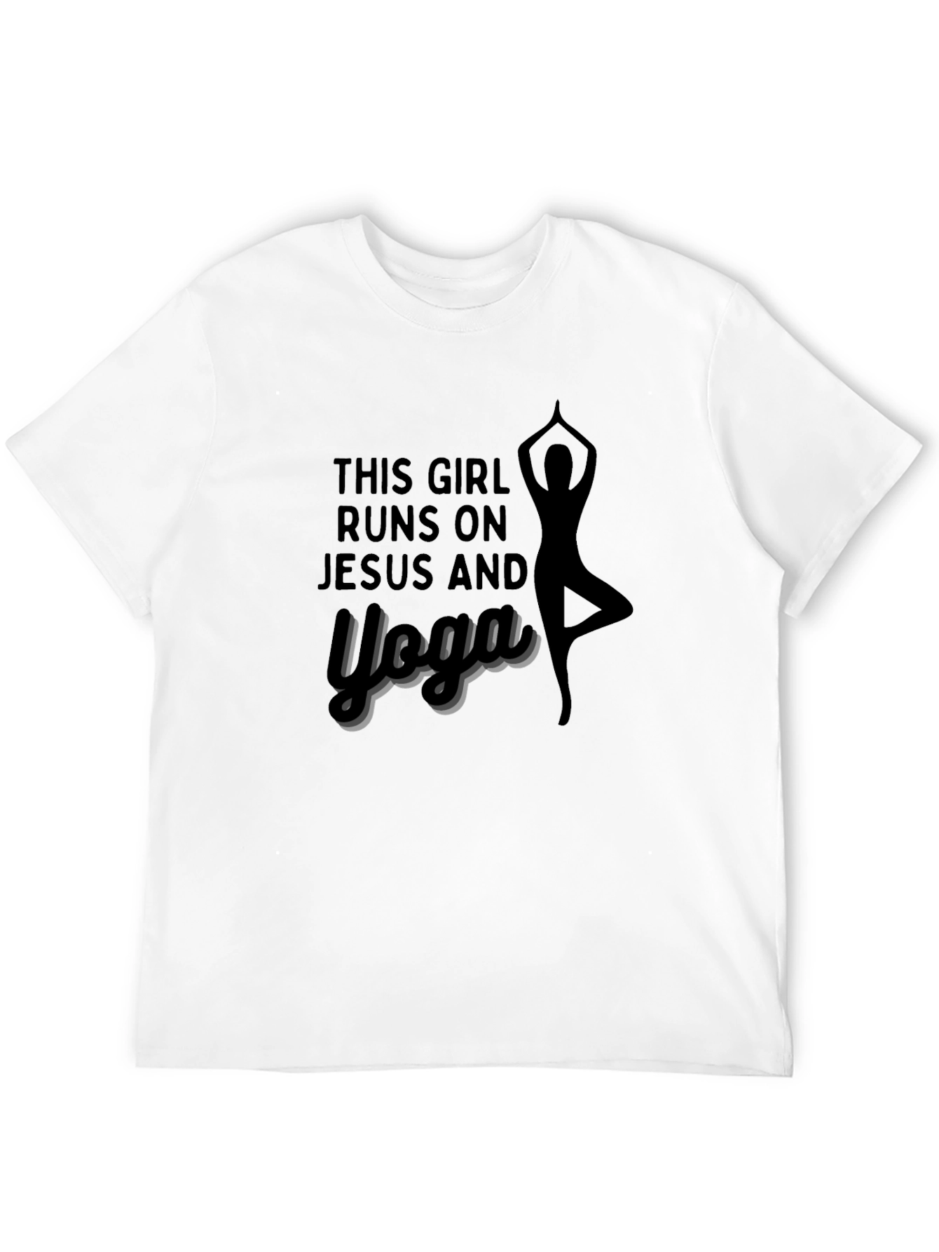 Jesus & Yoga Graphic Tee - Unisex Black T-Shirt