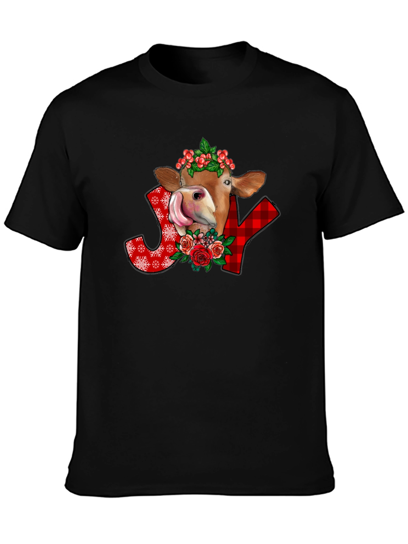 Festive Cow Joy Graphic Tee