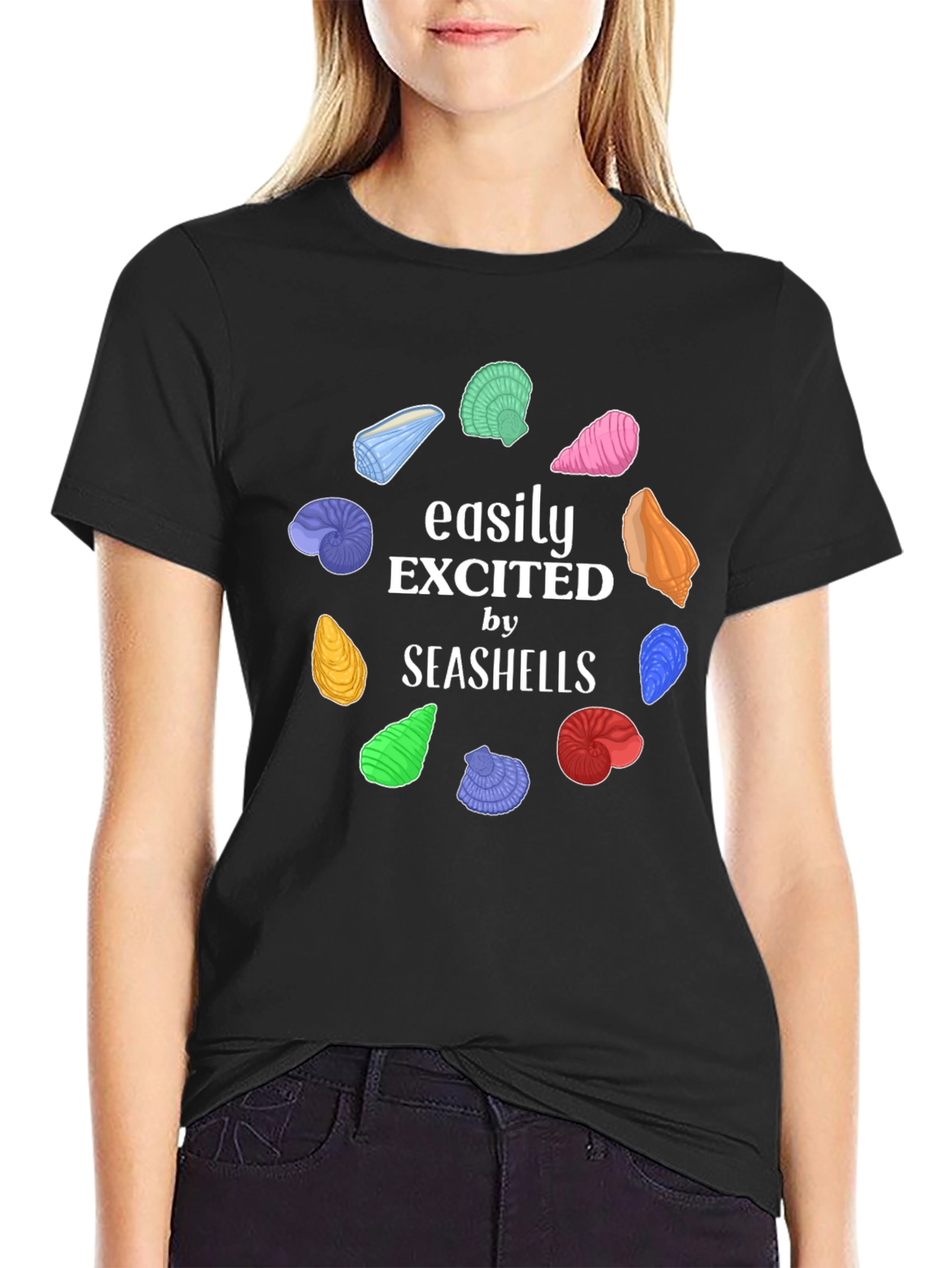 Easily Excited by Seashells Graphic Tee