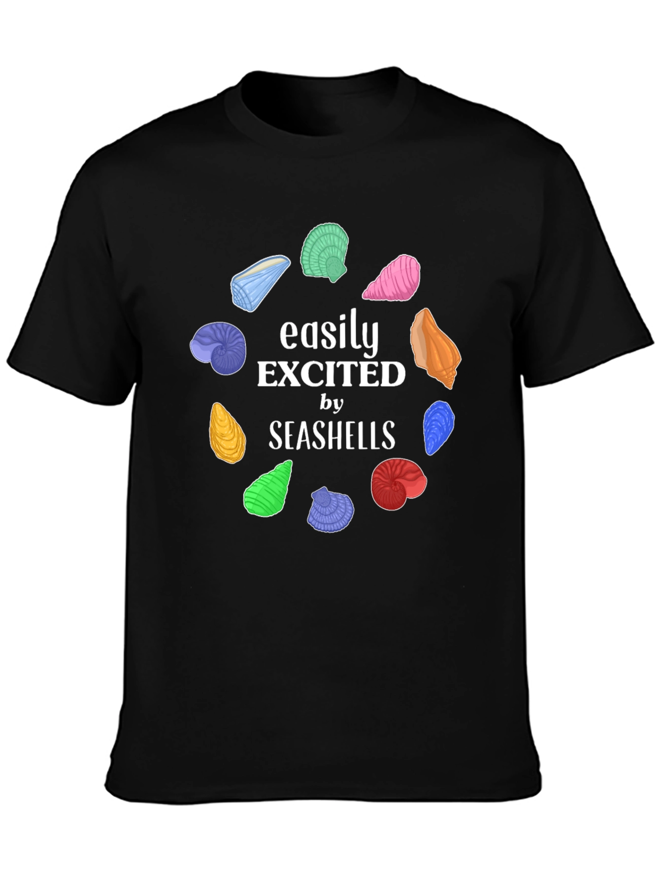 Easily Excited by Seashells Graphic Tee