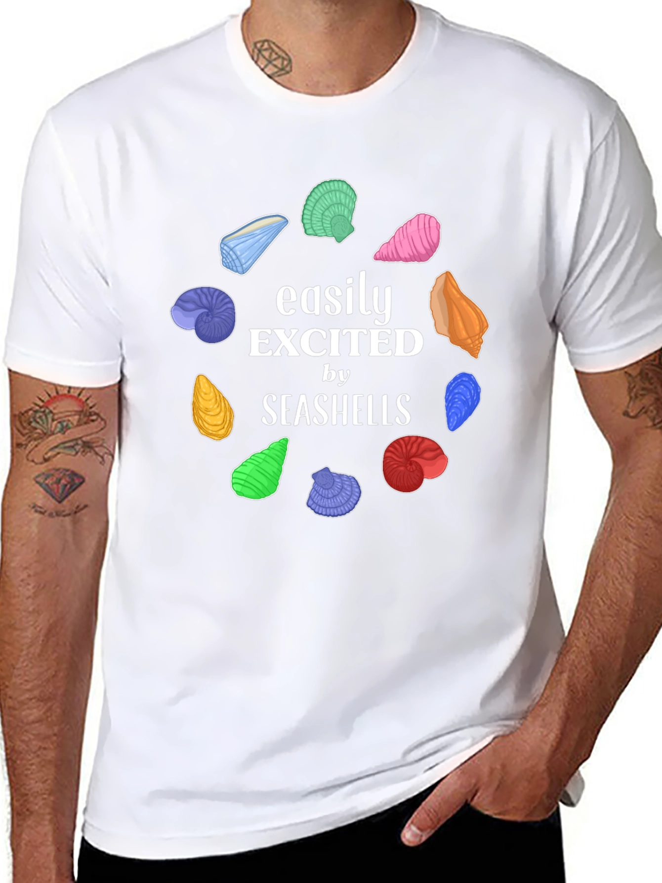 Easily Excited by Seashells Graphic Tee