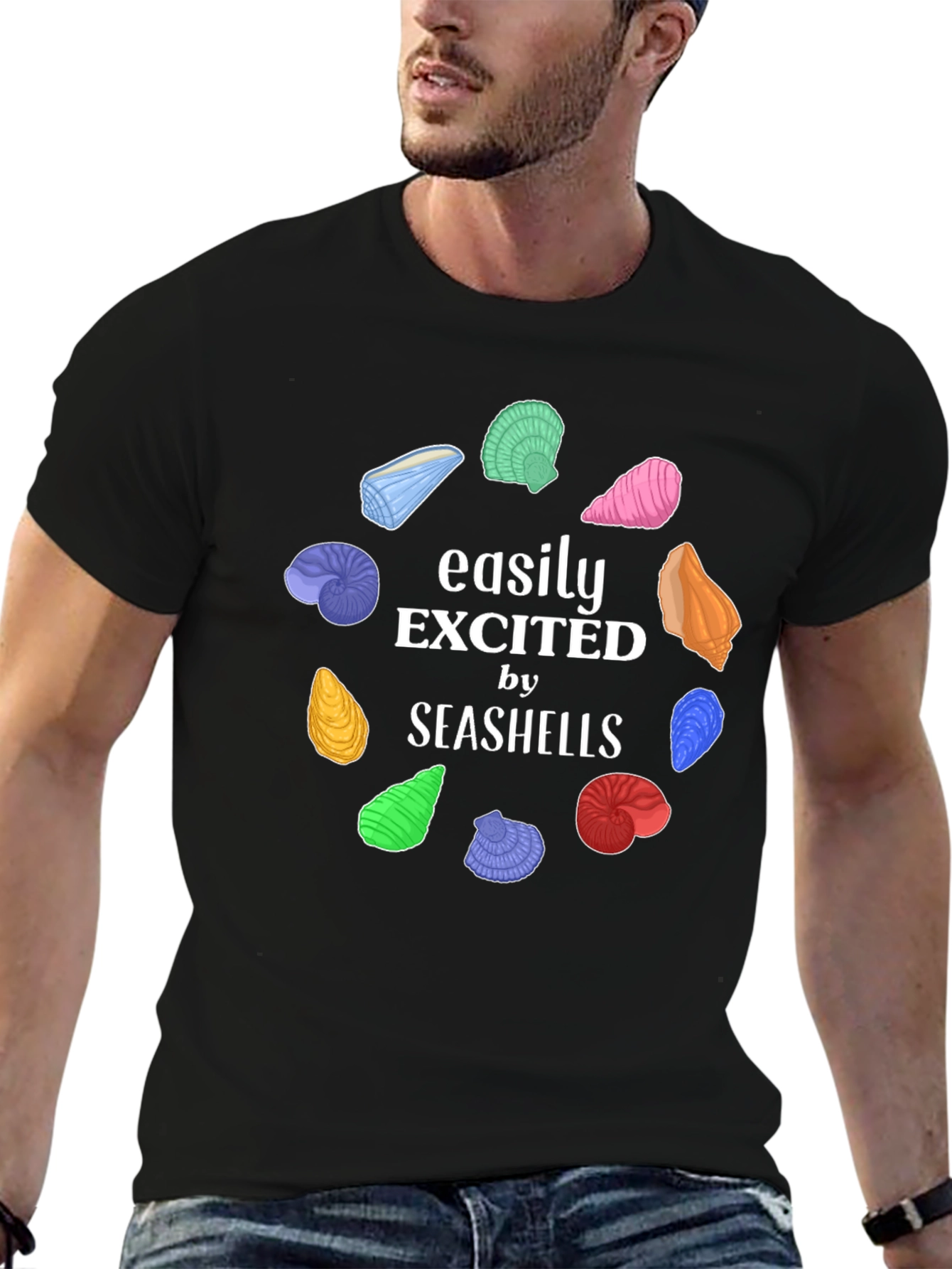 Easily Excited by Seashells Graphic Tee