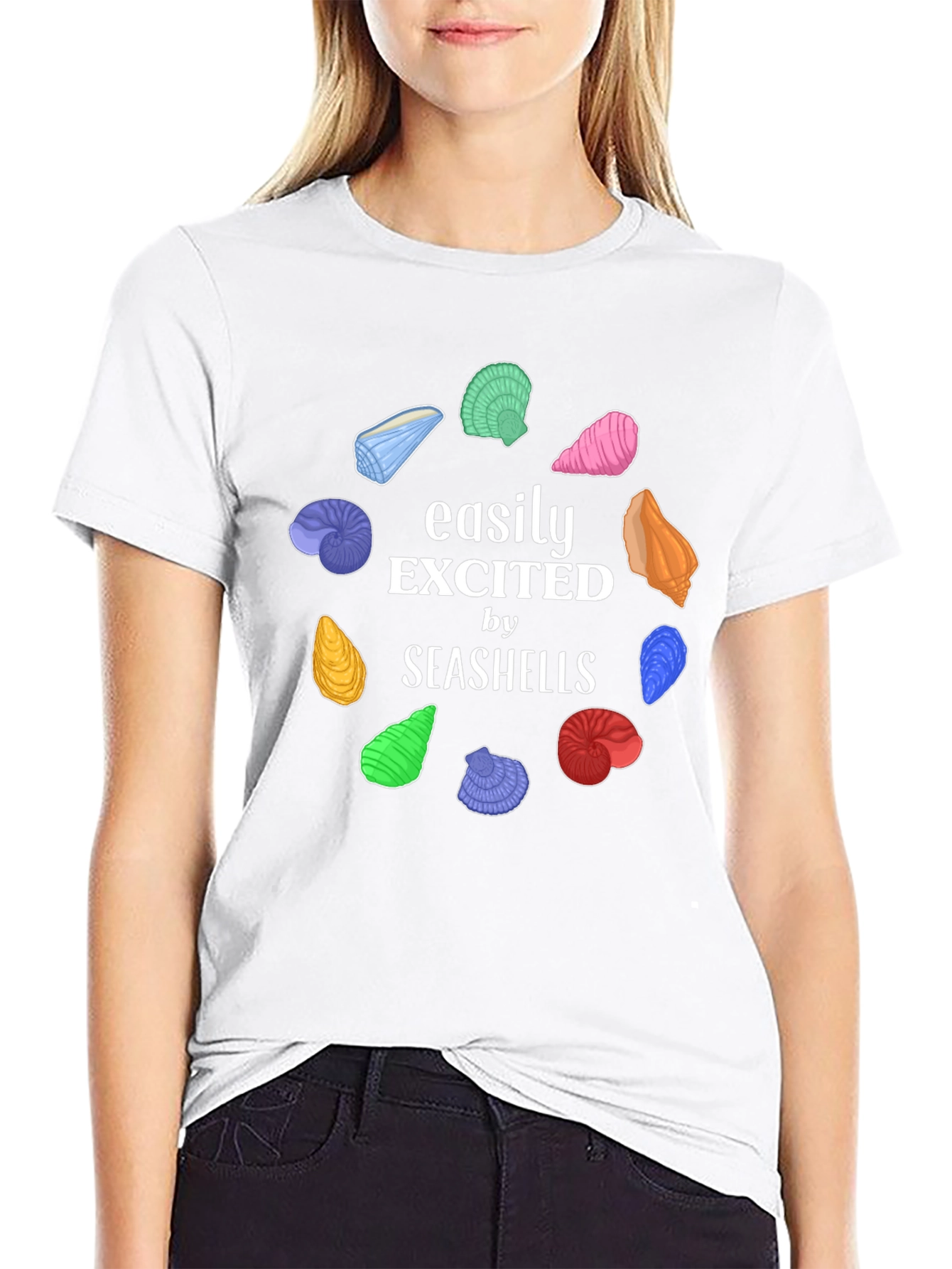 Easily Excited by Seashells Graphic Tee