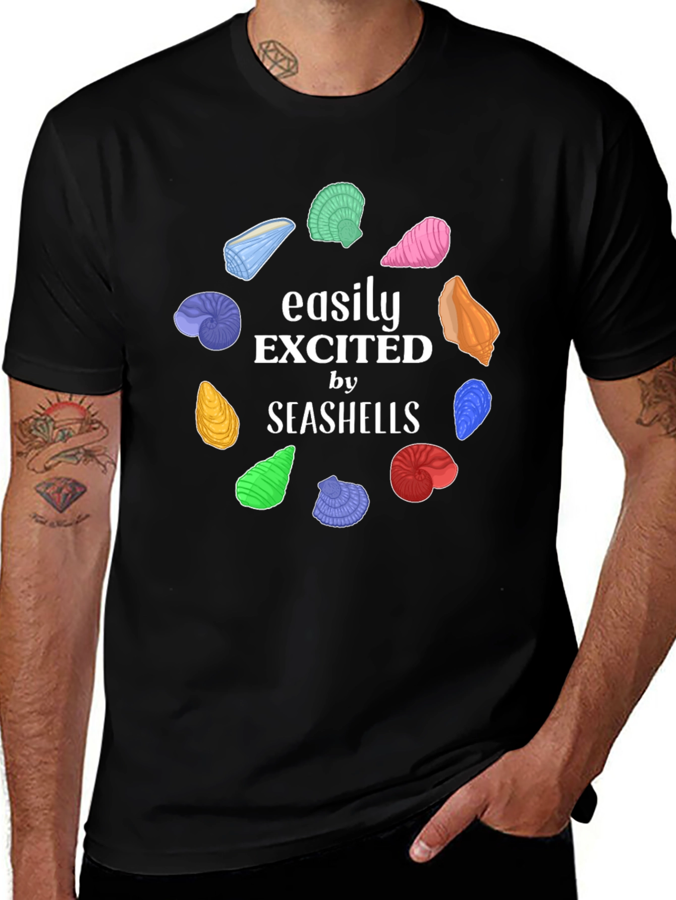 Easily Excited by Seashells Graphic Tee