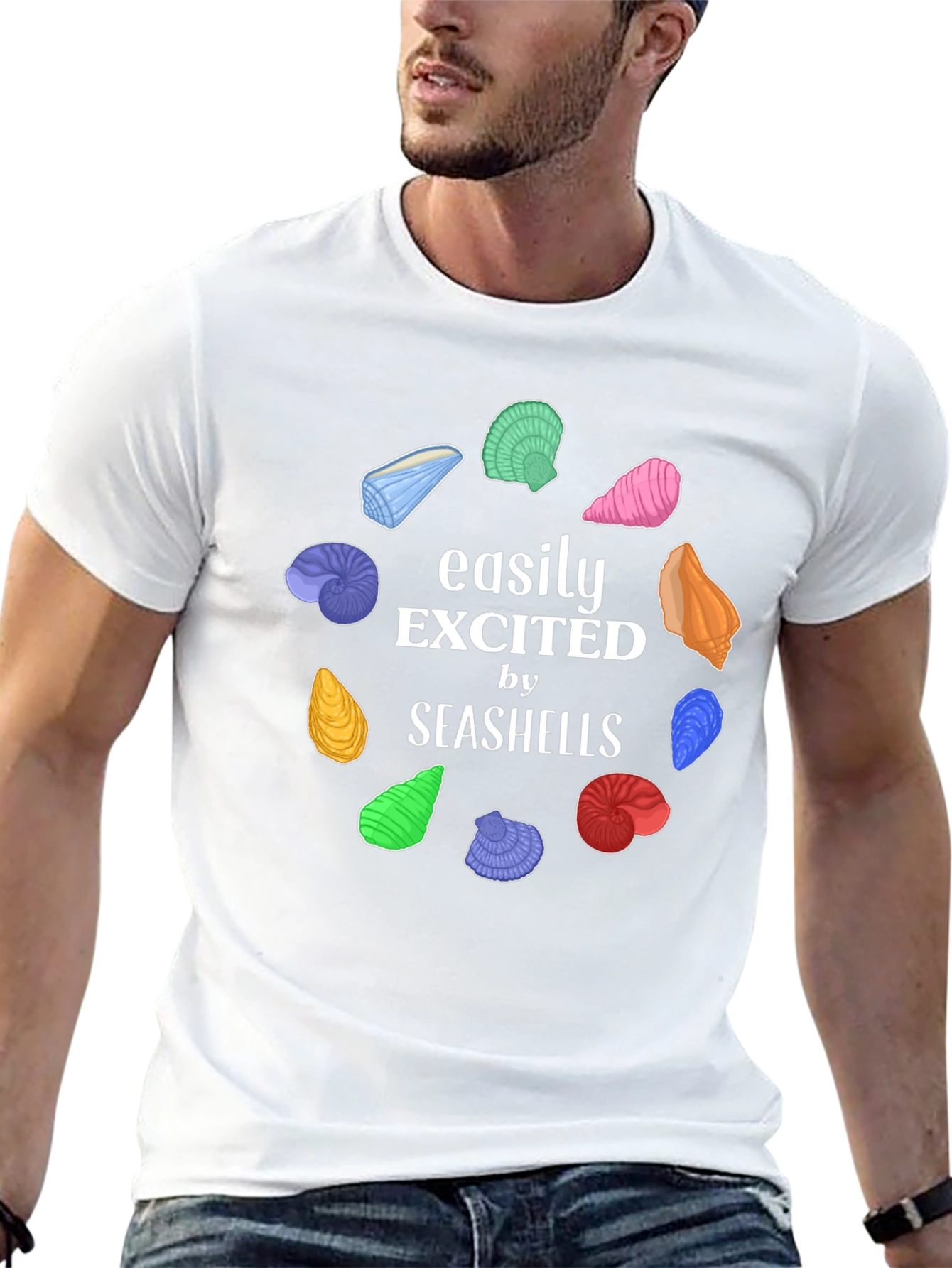 Easily Excited by Seashells Graphic Tee