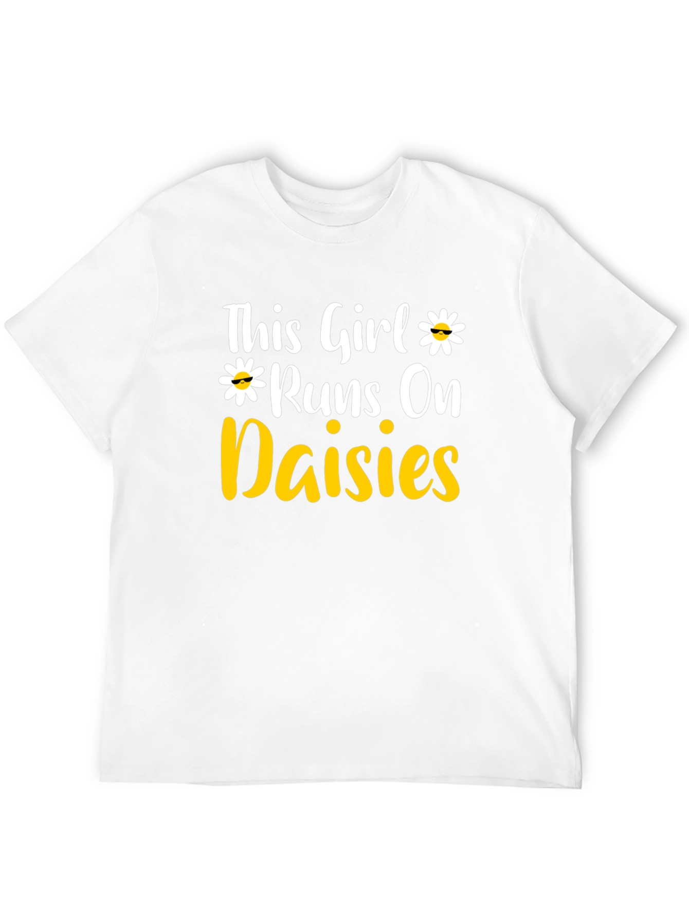 This Girl Runs on Daisies T-Shirt - Black