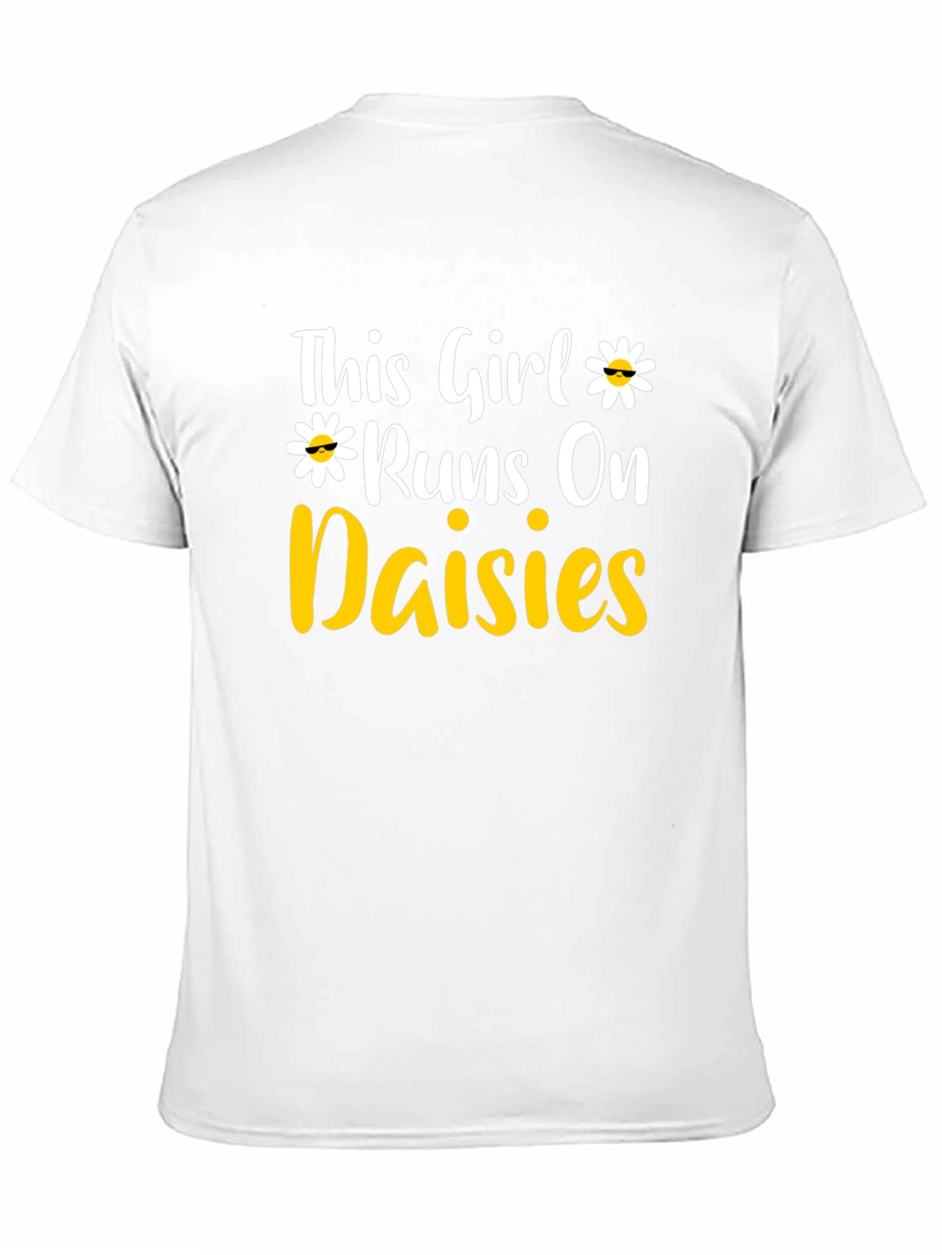 This Girl Runs on Daisies T-Shirt - Black