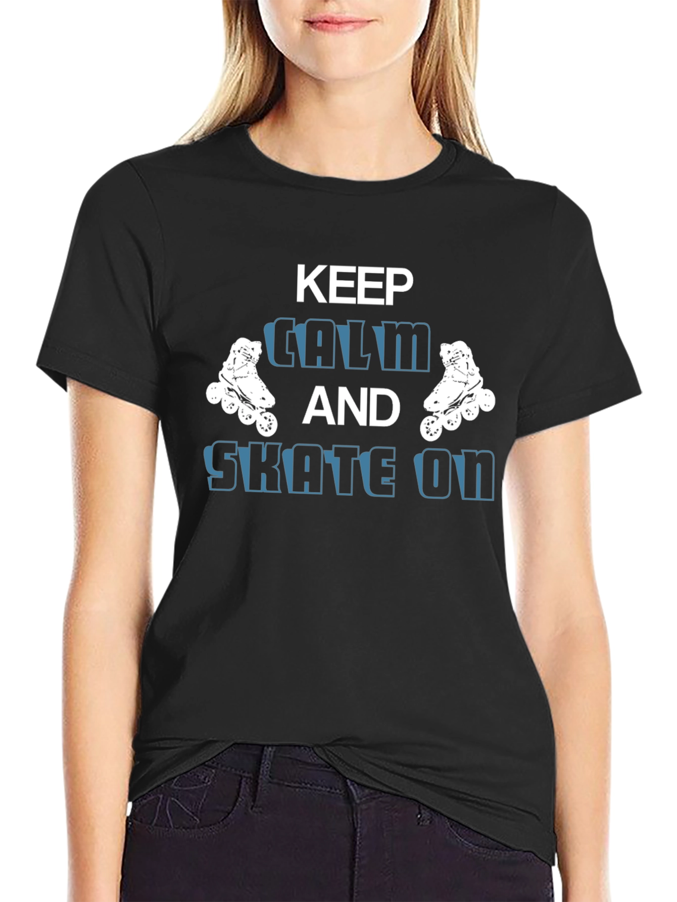 Keep Calm and Skate On - Graphic T-Shirt