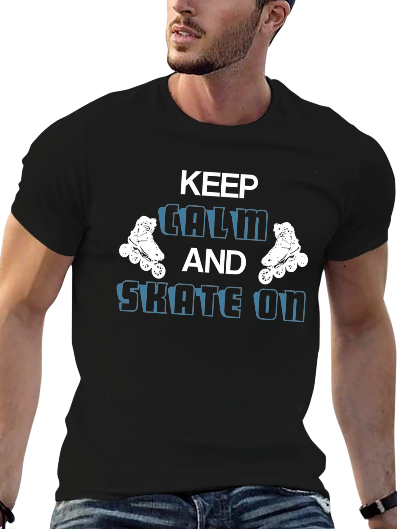 Keep Calm and Skate On - Graphic T-Shirt