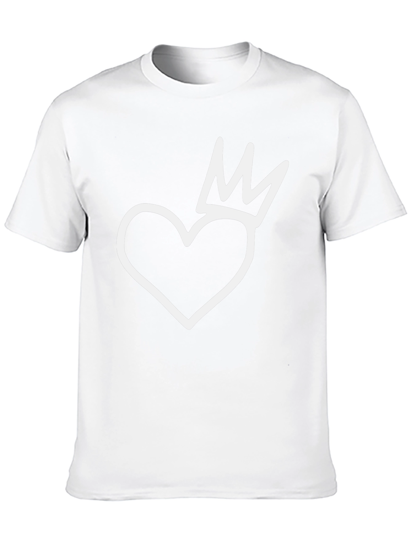 Heart with Crown Black T-Shirt
