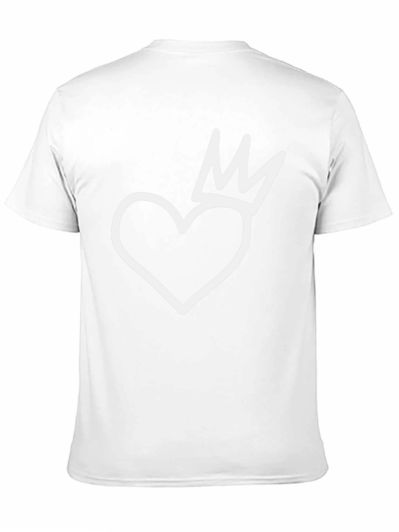 Heart with Crown Black T-Shirt