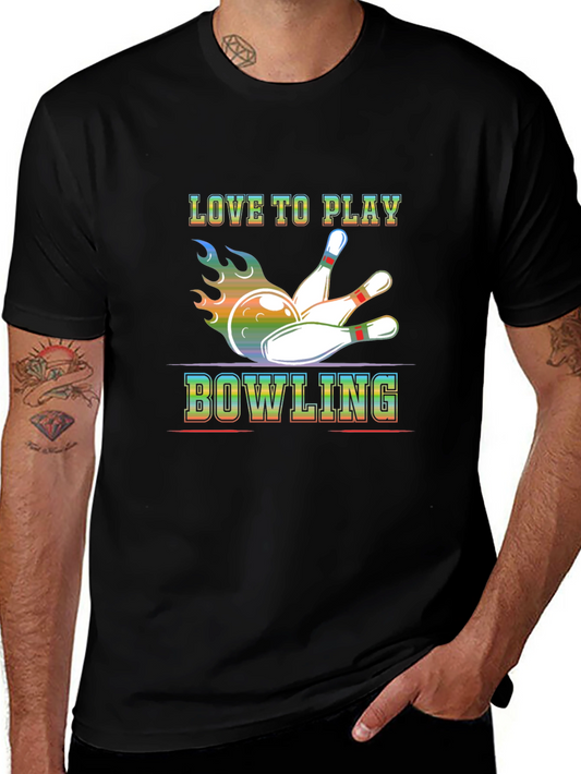 Love to Play Bowling T-Shirt - Graphic Print