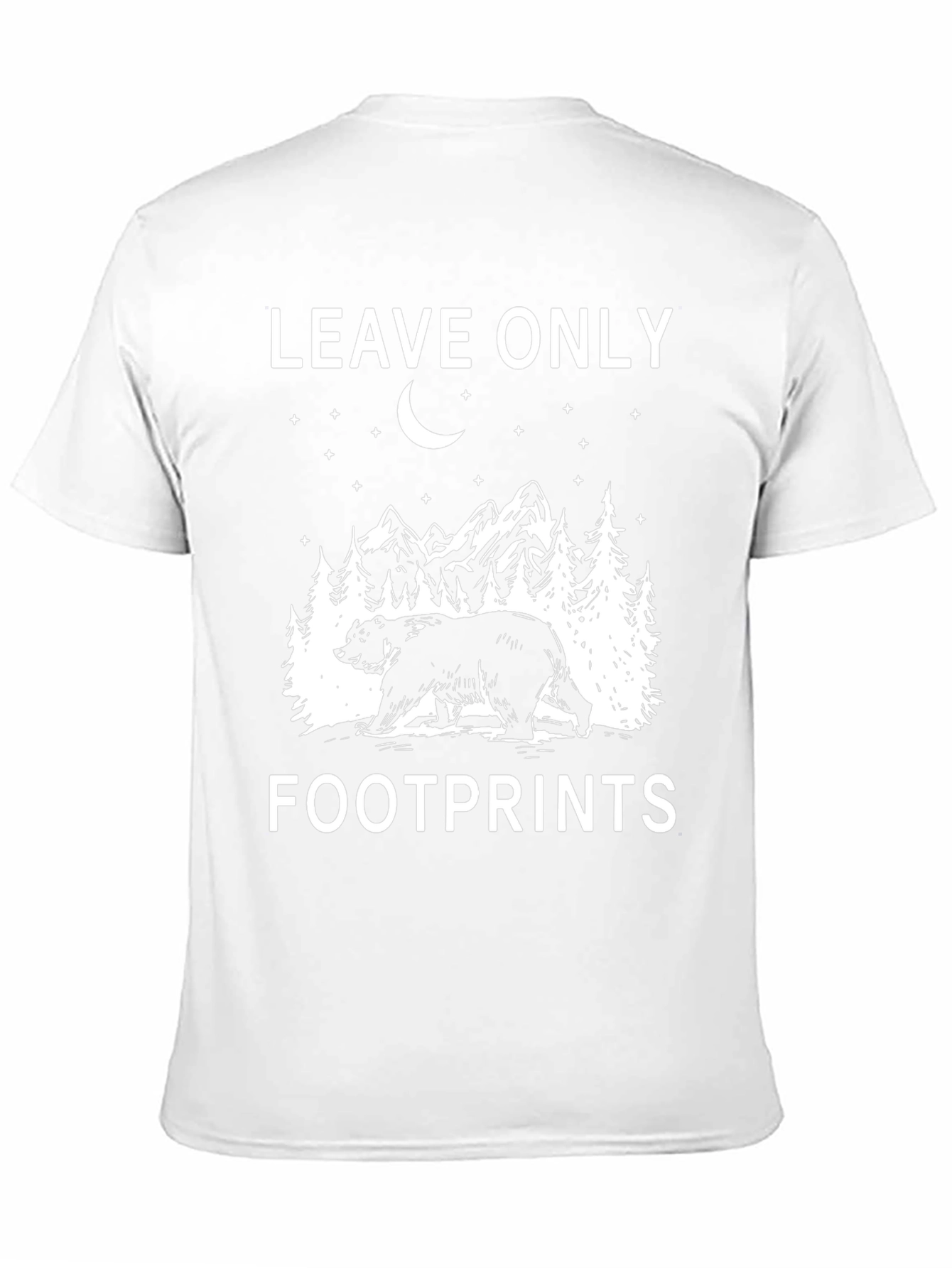 Leave Only Footprints Bear T-Shirt Nature Outdoors
