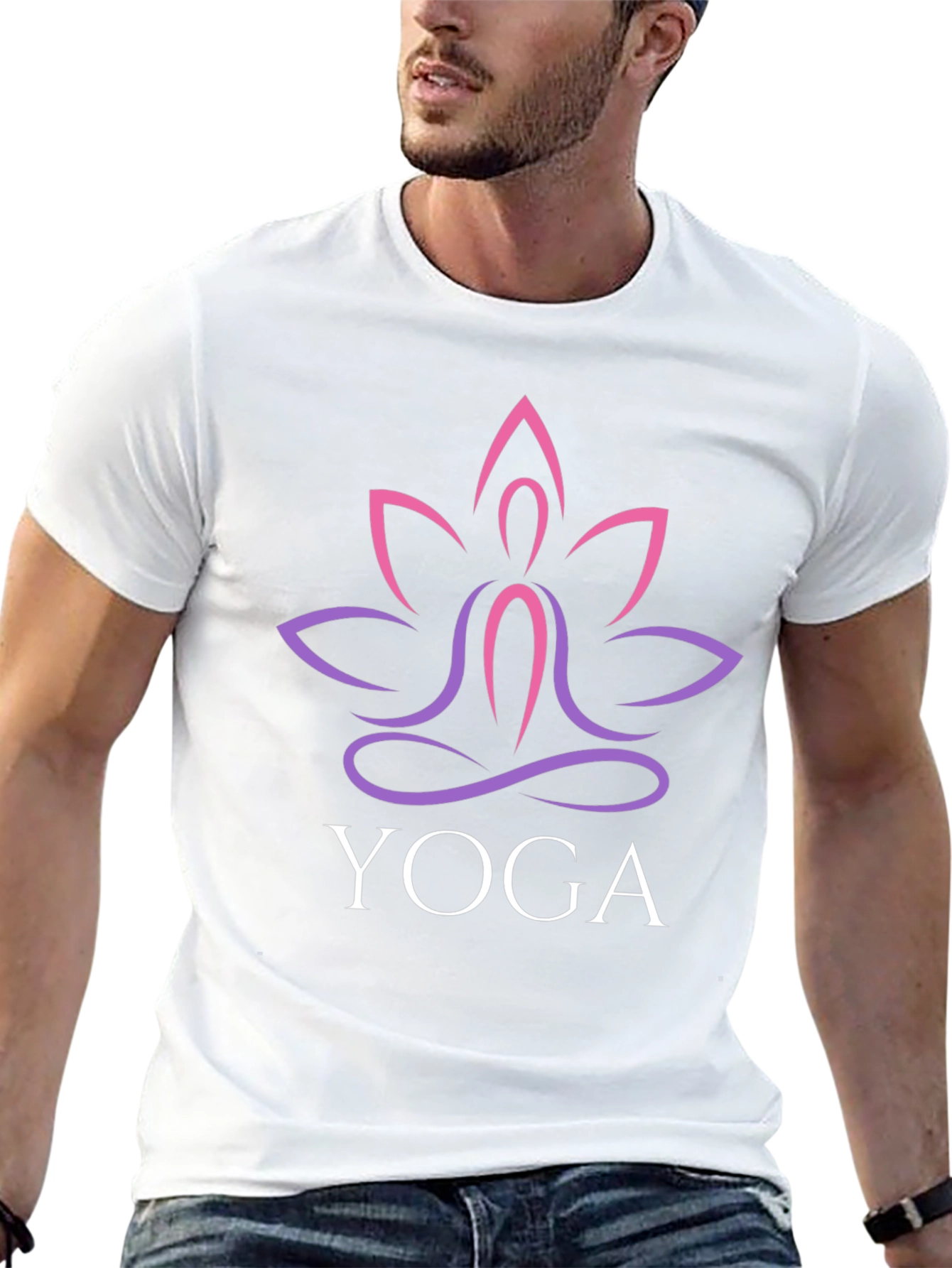 Yoga Lotus Graphic Tee - Stylish Relaxation Shirt