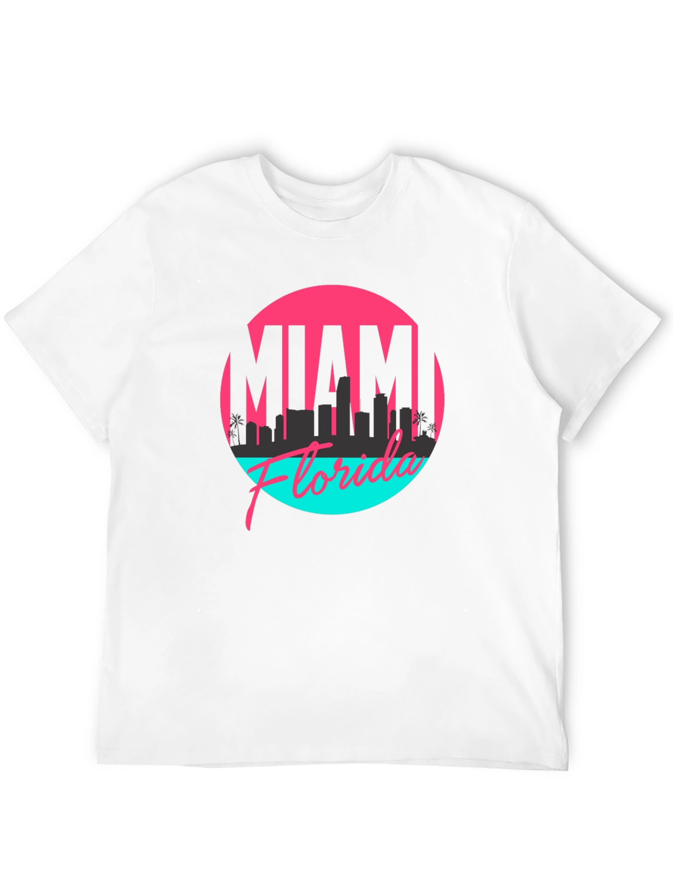 Miami Florida T-Shirt - Retro Skyline Graphic Tee
