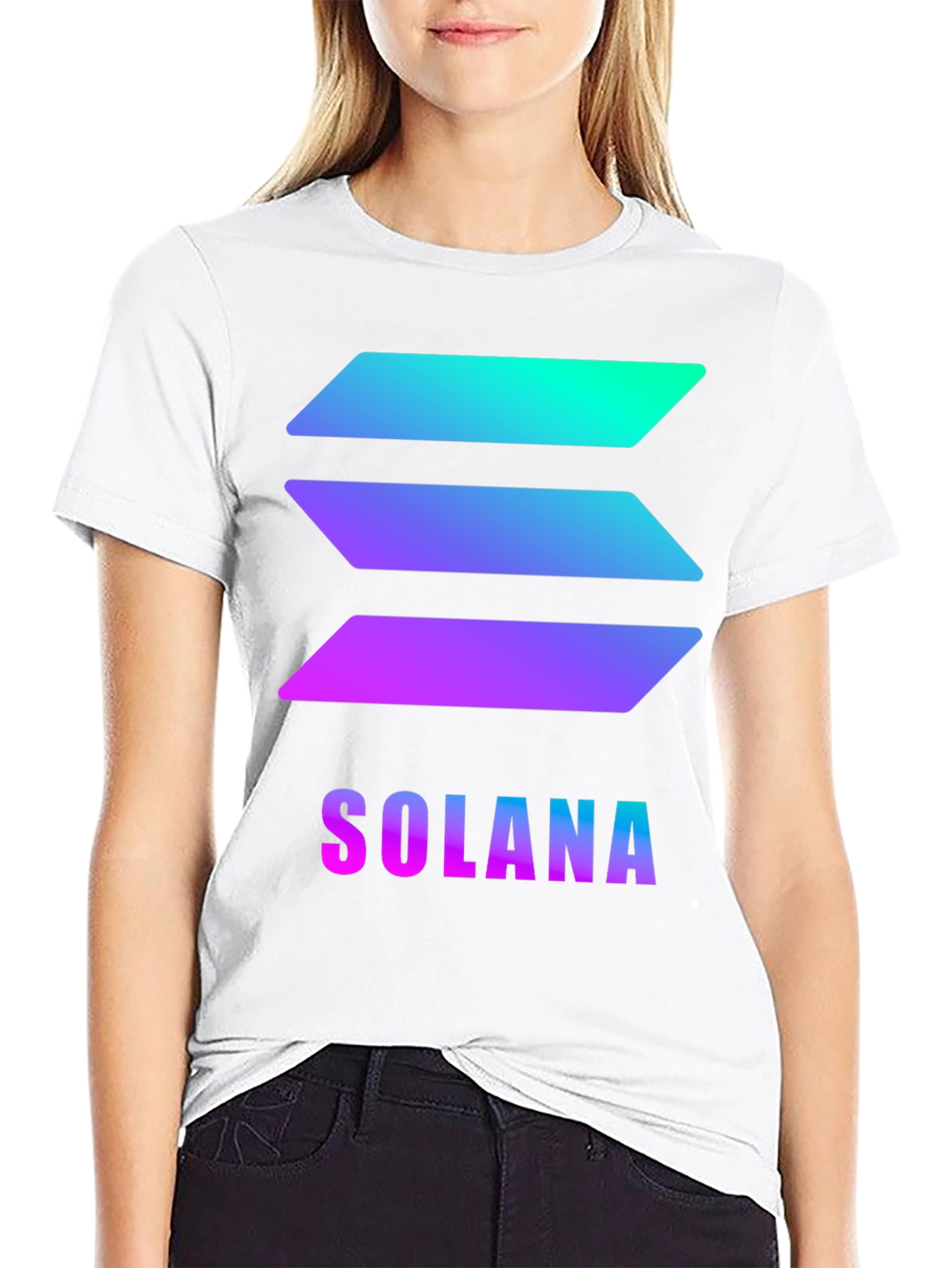 Solana Graphic T-Shirt - Crypto Inspired Fashion