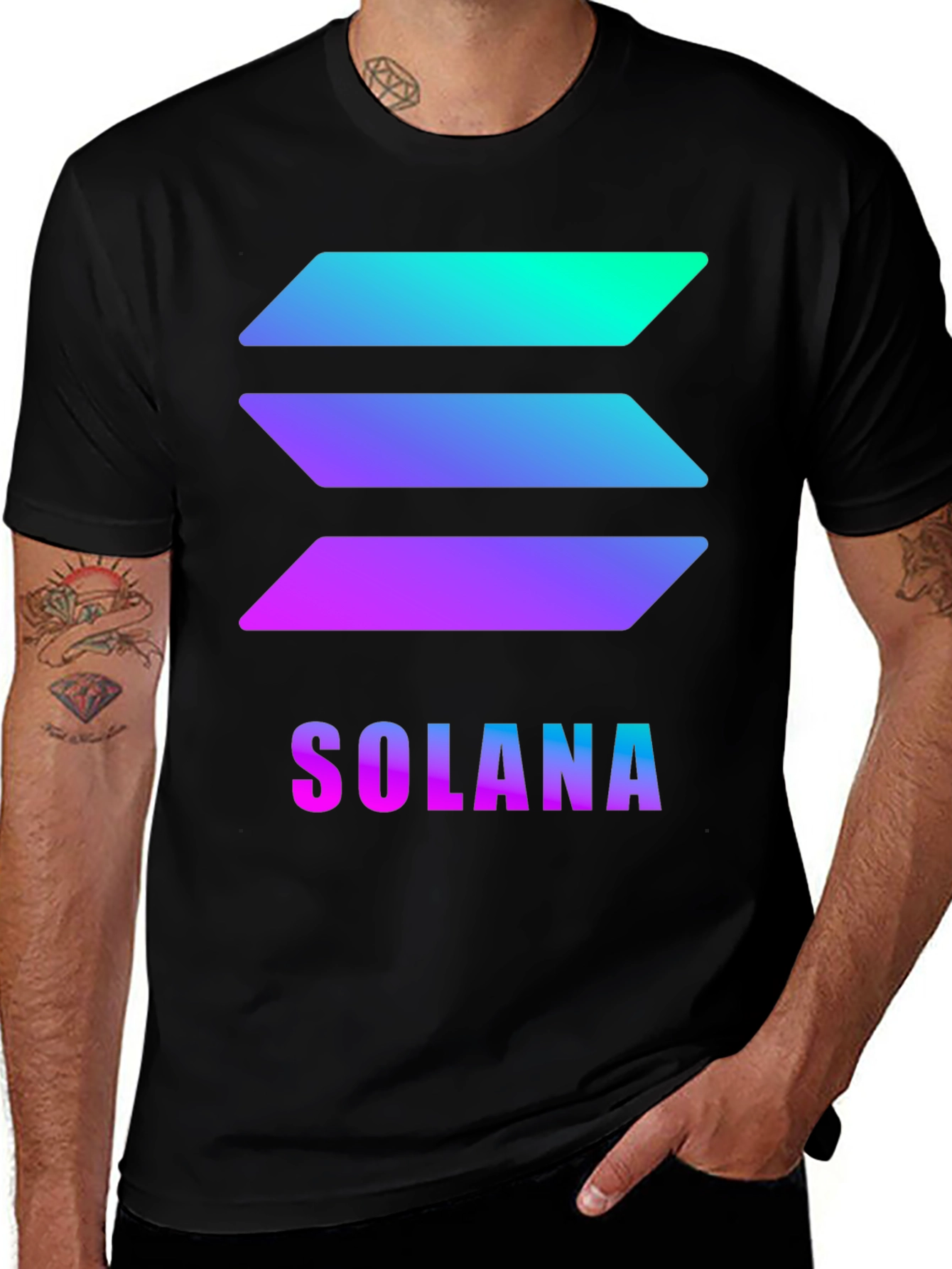 Solana Graphic T-Shirt - Crypto Inspired Fashion