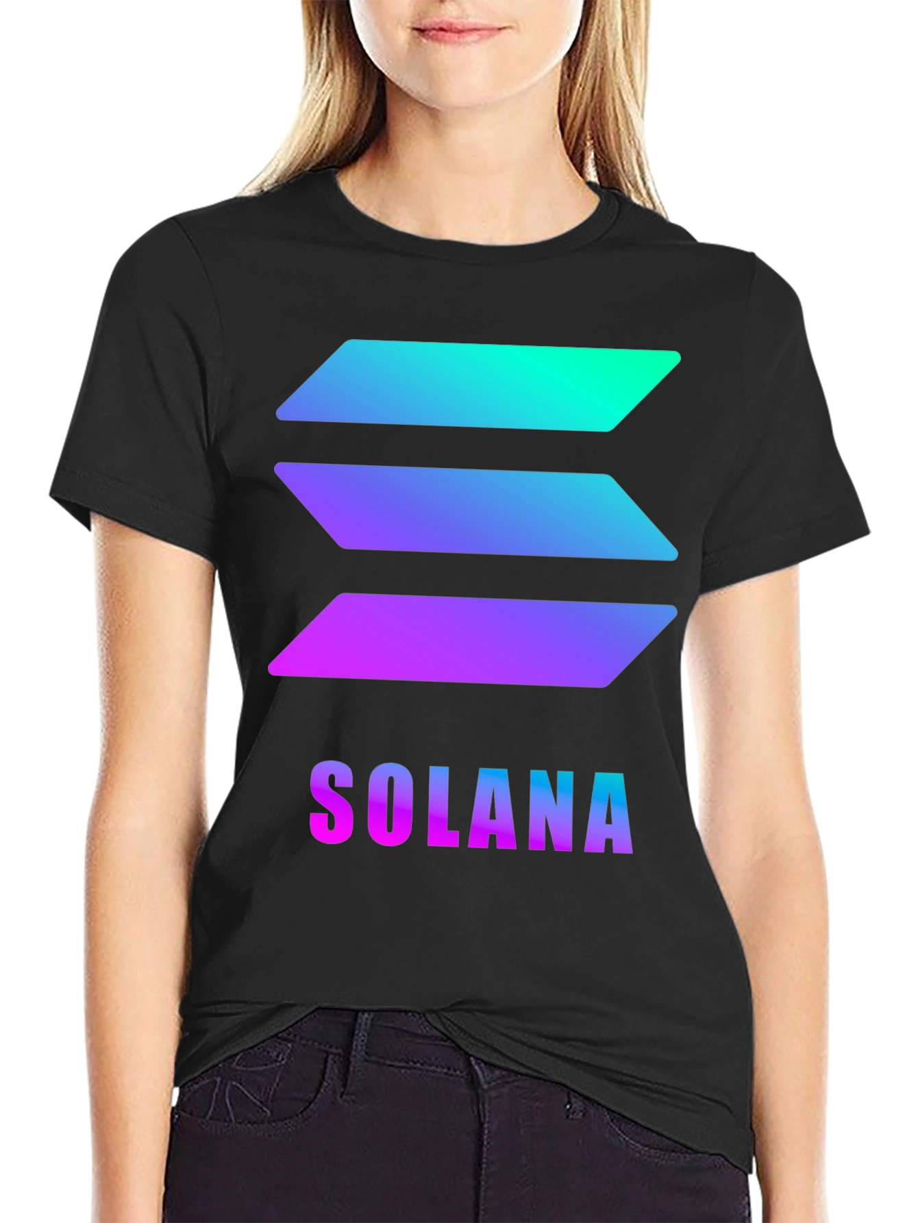 Solana Graphic T-Shirt - Crypto Inspired Fashion