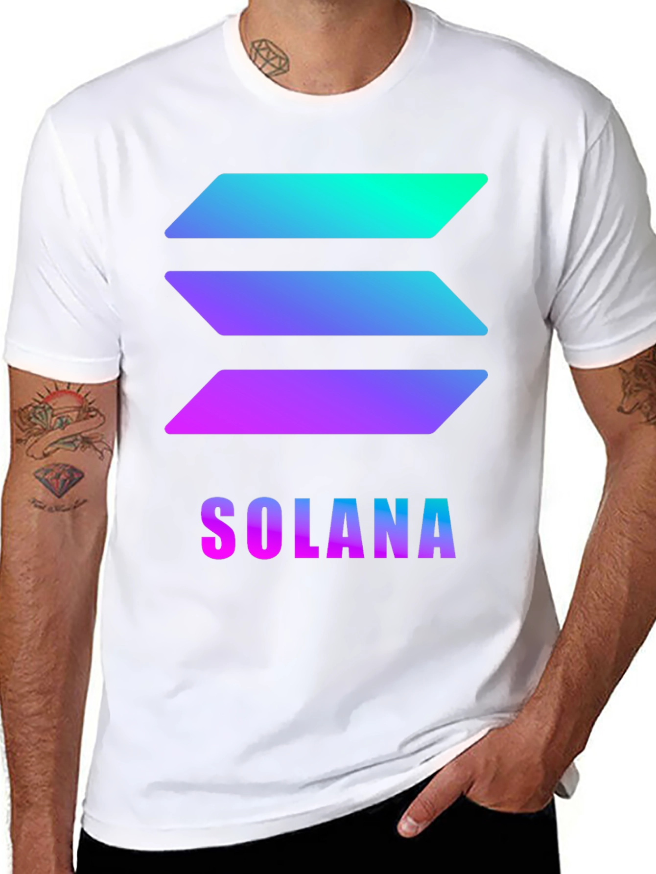 Solana Graphic T-Shirt - Crypto Inspired Fashion